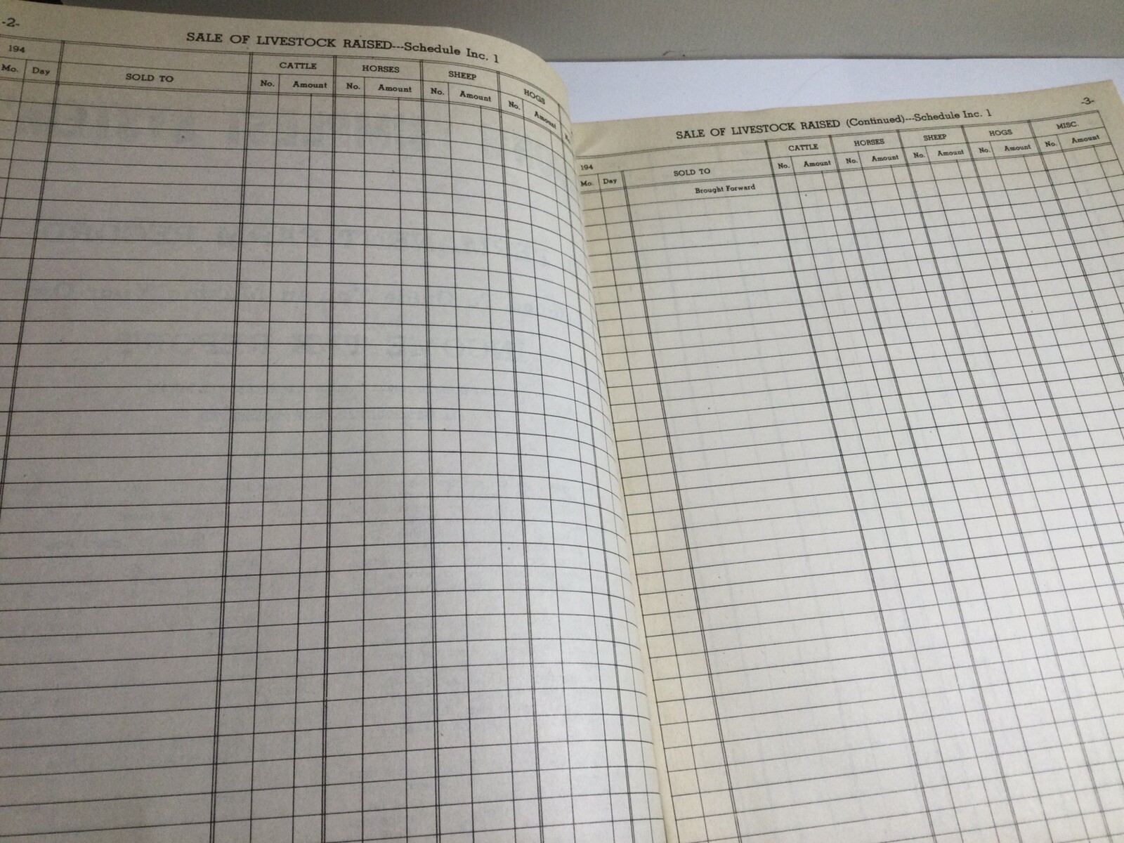 1948 HUDSON’S & MURPHY FEEDS ELMIRA, OH FARM INCOME TAX REPORT BOOKLET