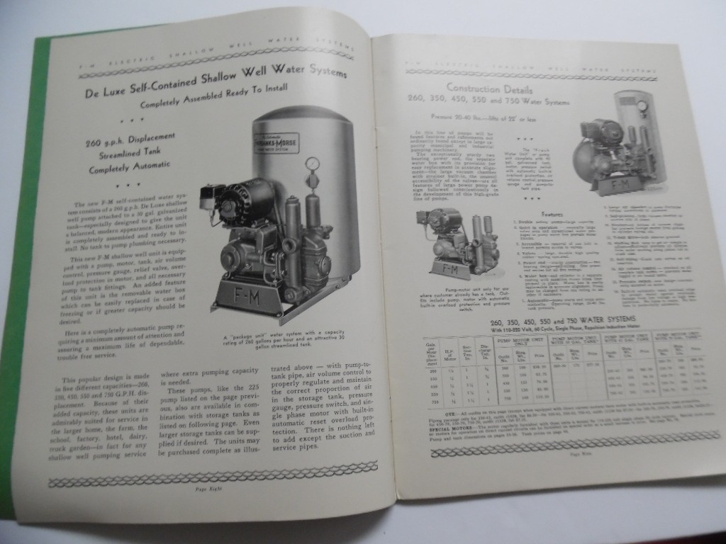 c.1940s Fairbanks Morse Dealer Products Catalog Farm Home Water Systems Vintage