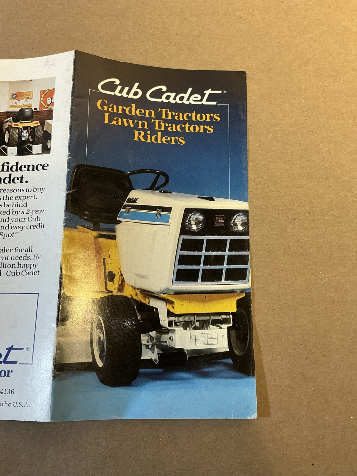 Vintage Original Cub Cadet Garden And Lawn Tractors Brochure As Is INV-P1138