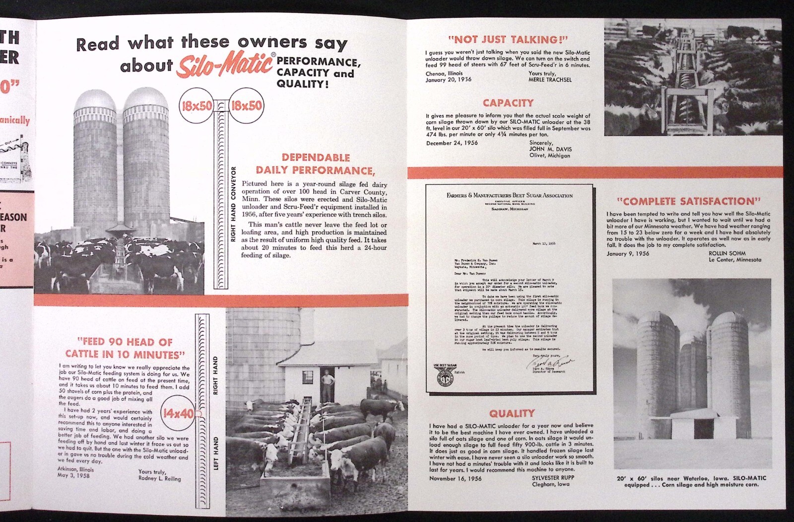 1950s Van Dusen & Co Silo Matic Unloader & Scru-Feed&rsquo;r Bunk Conveyor Brochure