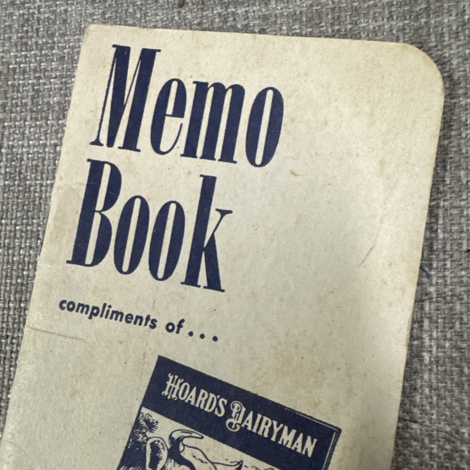 Vintage Agriculture Hoards Dairyman Memo Book Ft Atkinson Wisconsin 63 64 65 (f)