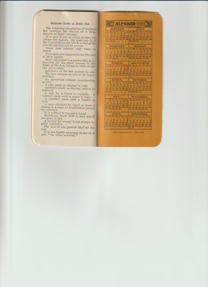 PLYMOUTH TWINE 1927 Rope Cordage Pocket Book North Plymouth Massachusetts TZ