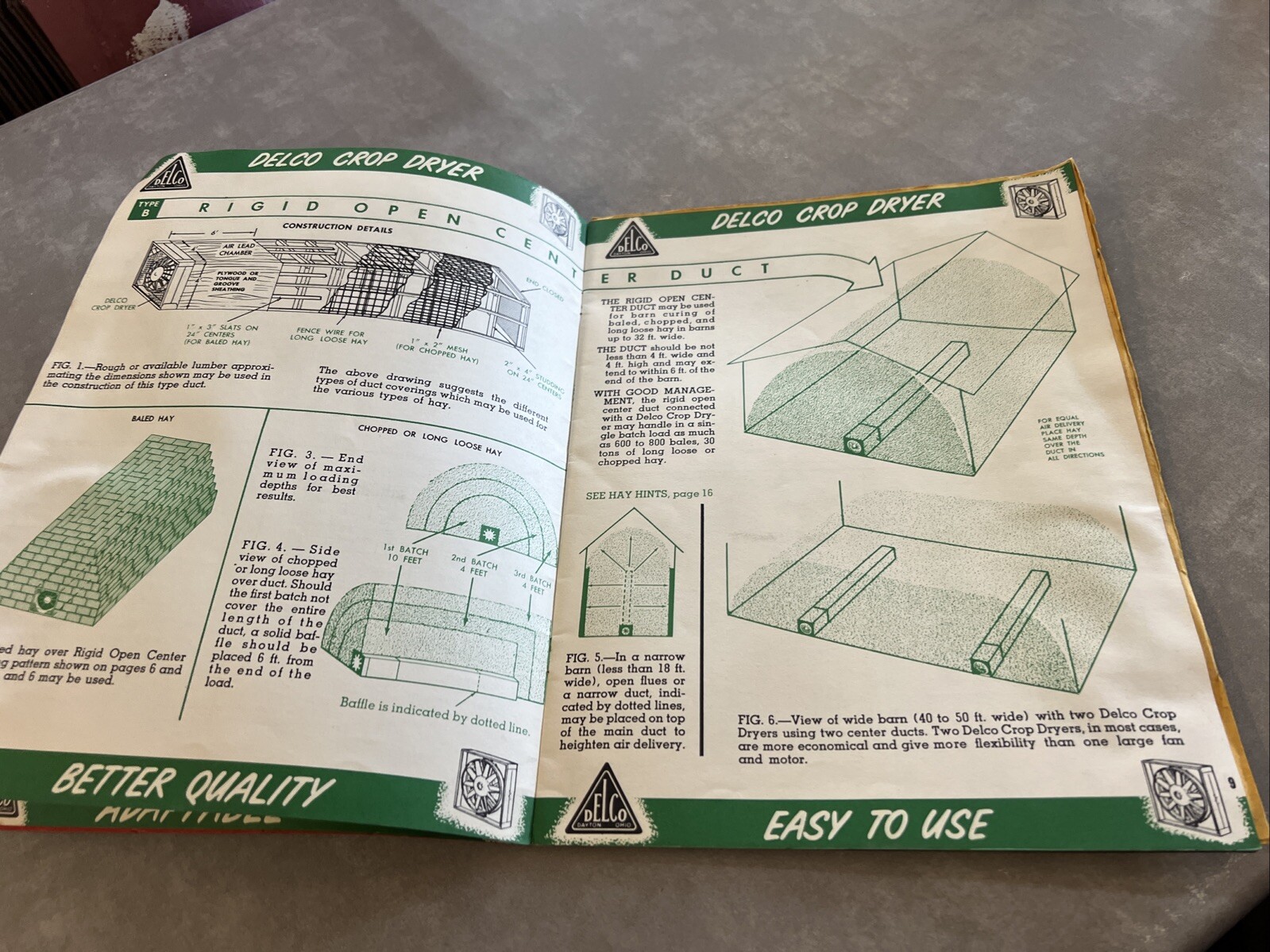 DELCO Crop Dryer for Hay – Corn – Grains 1955 Advertising Booklet