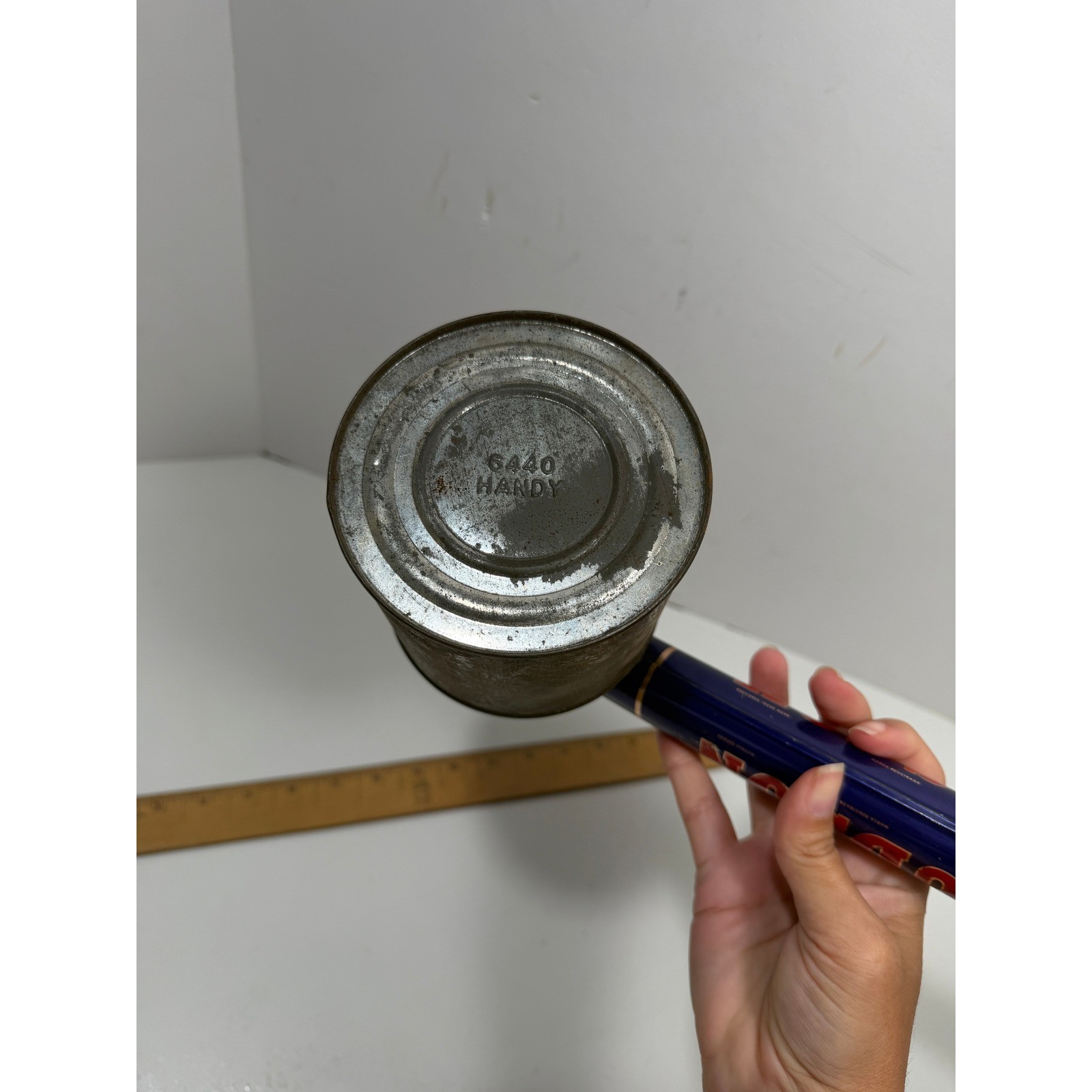 Vintage Hudson 6440 Handy Continuous Sprayer Blue Tin Litho Industrial Decor