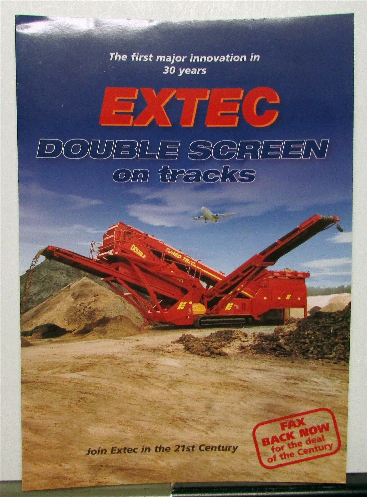 2000 Extec Double Screen On Tracks Equipment Specs Construction Sales Brochure