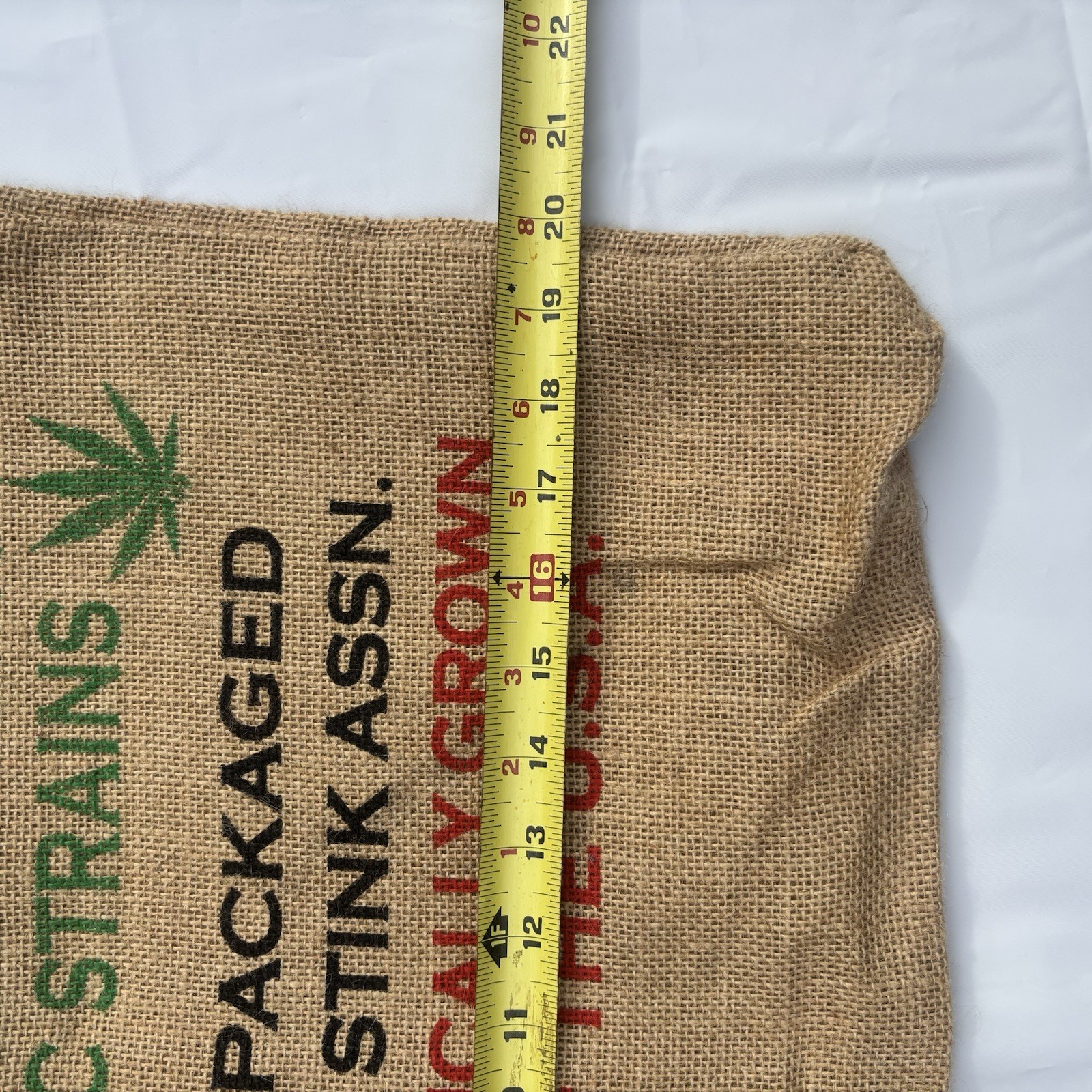 Skunk House Marijuana 50 Kilos Burlap Sack Novelty Wall Decor Pot Leaf 20×33