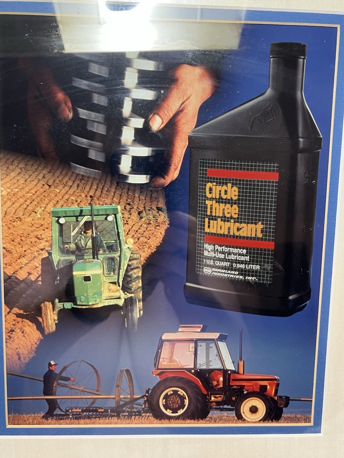 Co-Op Advertisement Framed And Matted. Vintage Farm Themed
