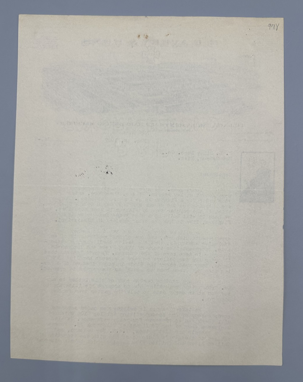 1927 B F AVERY & Sons Letter FARM Advertising NEW ORLEANS LA Antique