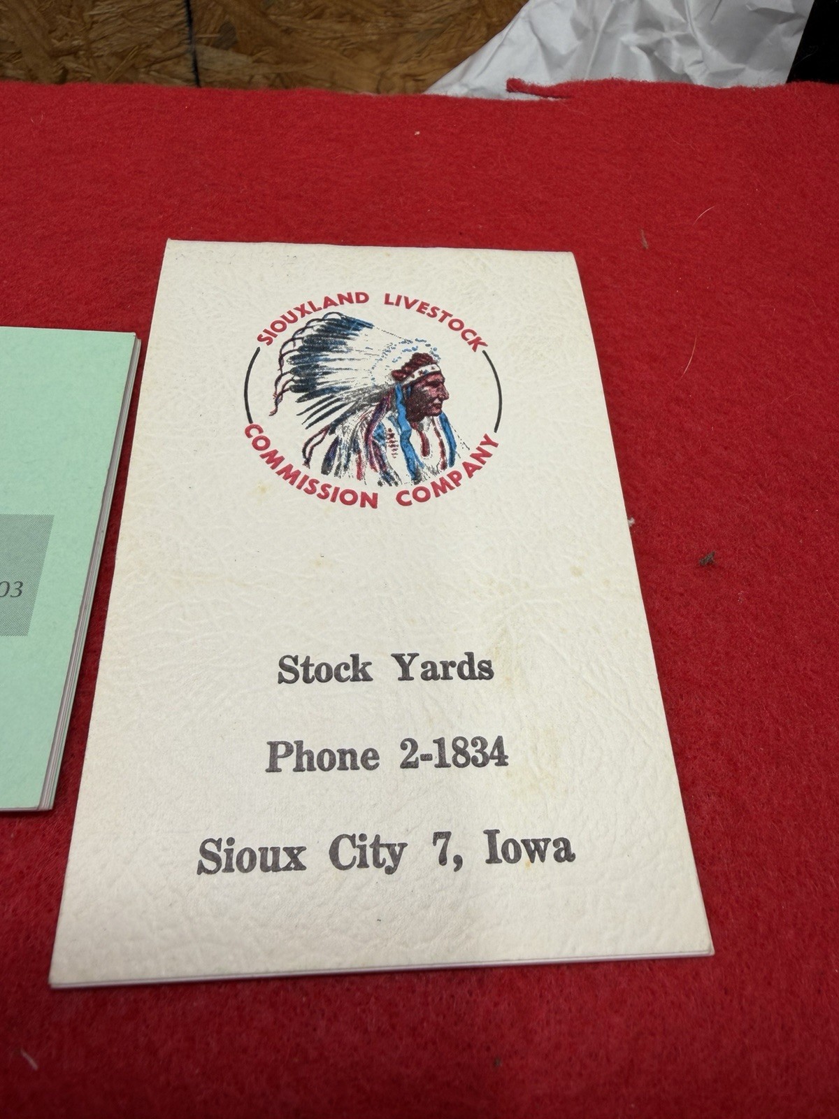 Vintage Sioux City Livestock Commission Company Note Pads