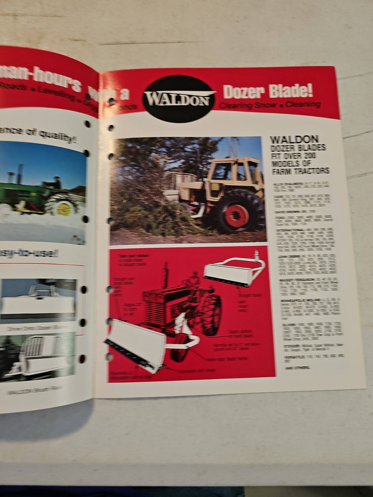 Vintage 1976 Waldon Inc. Farm Equipment Sales Brochure