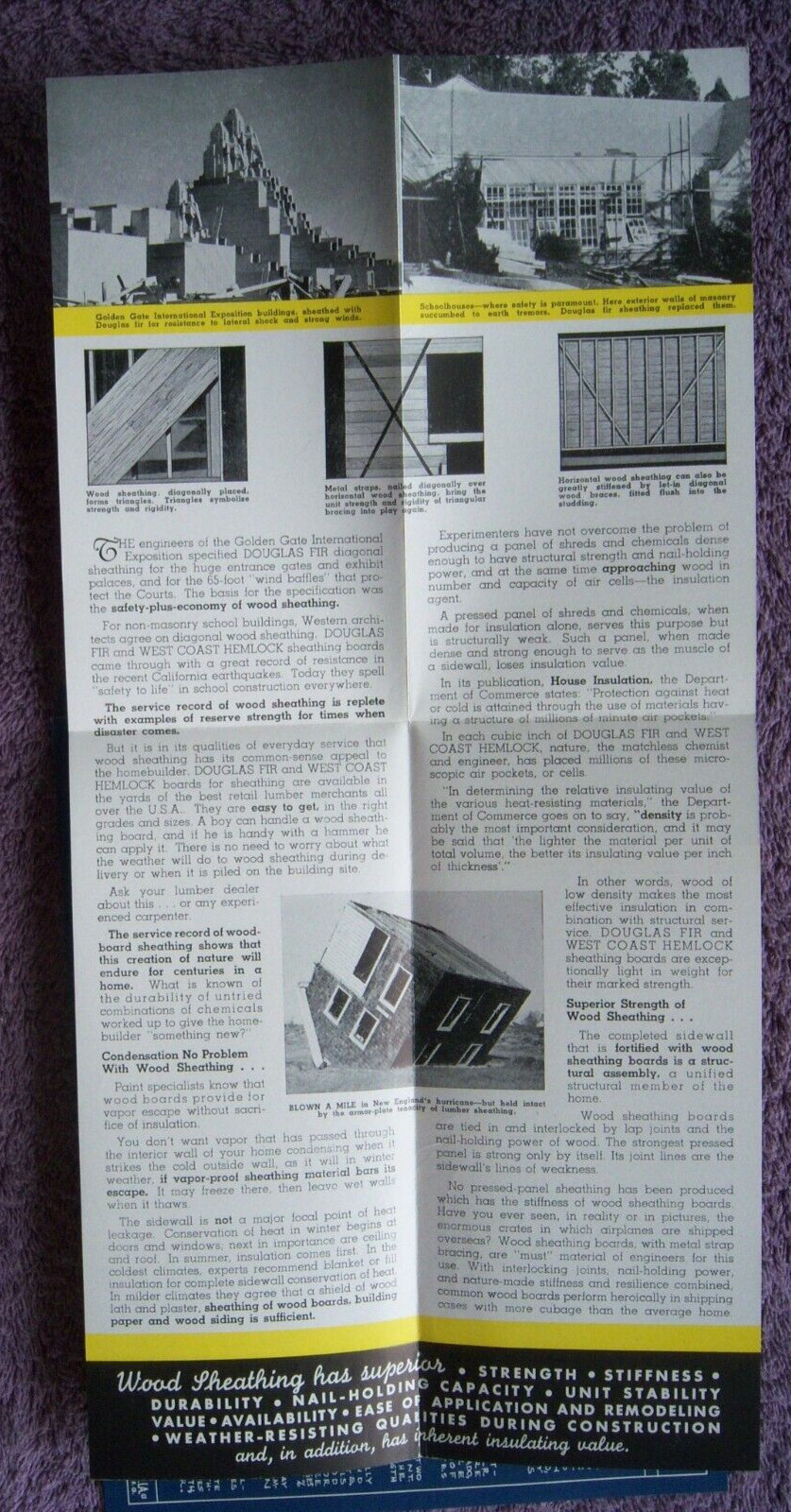 LISTER HOLMES WOOD SHEATHING BROCHURE BLUEPRINTS 1942