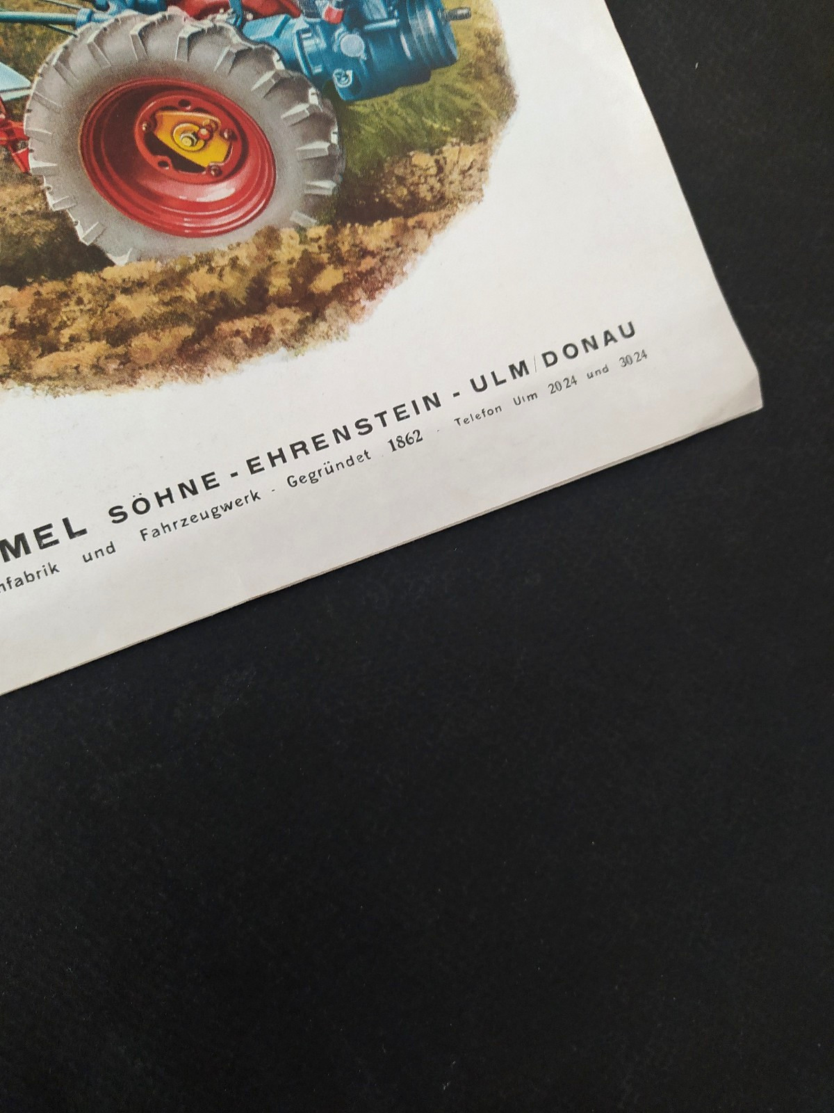 VINTAGE « HUMMEL-SCHILLING » GERMAN 2-WHEEL TRACTOR BROCHURE 1950&rsquo;s GREEK TEXT