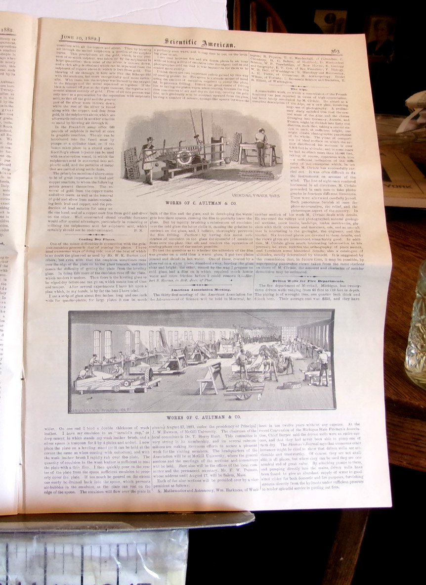 1882 C. AULTMAN- CANTON OHIO- HARVESTING AND THRESHING MACHINERY REPORT