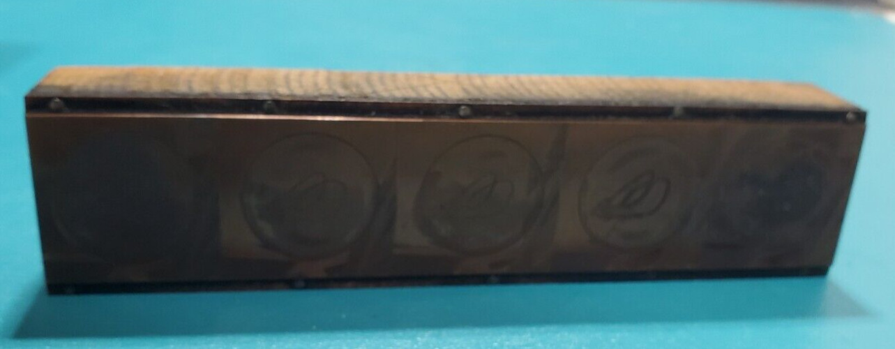 CHAPMAN Electric Double Curl Filament Light Bulb Copper PRINTING PLATE Block