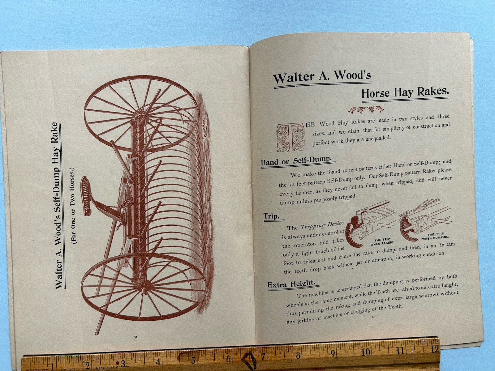 Antique Walter A. Wood Mowing & Reaping Machine Farm Machinery Catalog Jan 1895