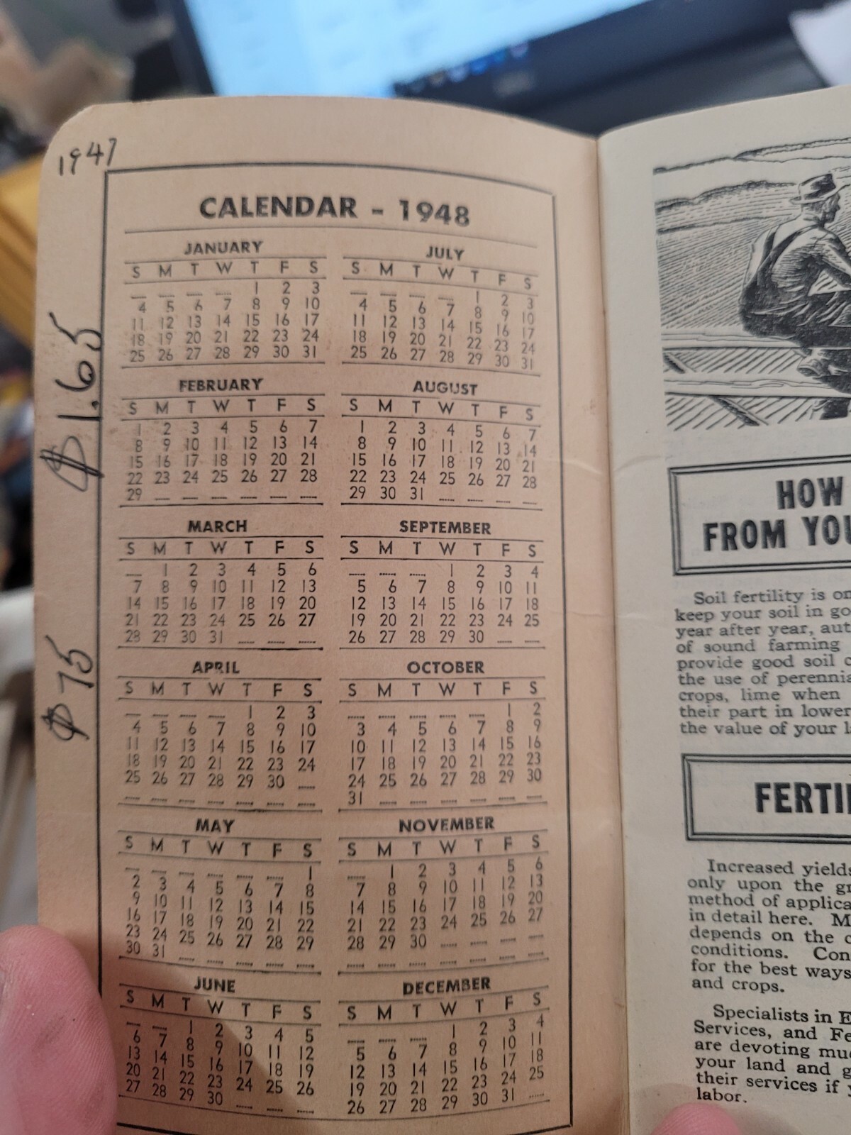 (3) Armour&rsquo;s Big Crop Fertilizer Paper Advertising Note Book 1940s 50&rsquo;s