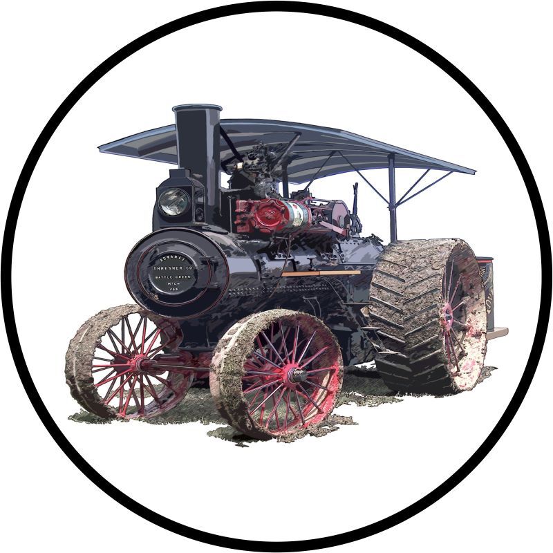 Advance Steam Traction Engine NEW Metal Sign 28&Prime; Diameter Round AMERICAN STEEL