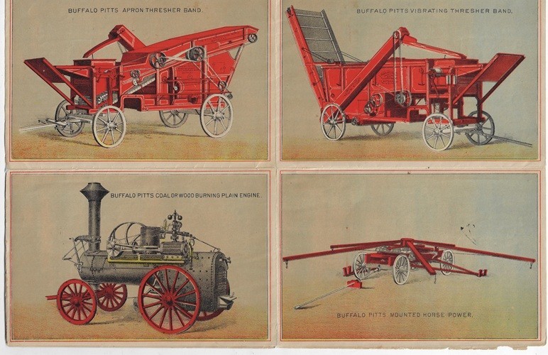 steam engines, tractors, agriculture, farming, Buffalo Pitts Thrashing Machine