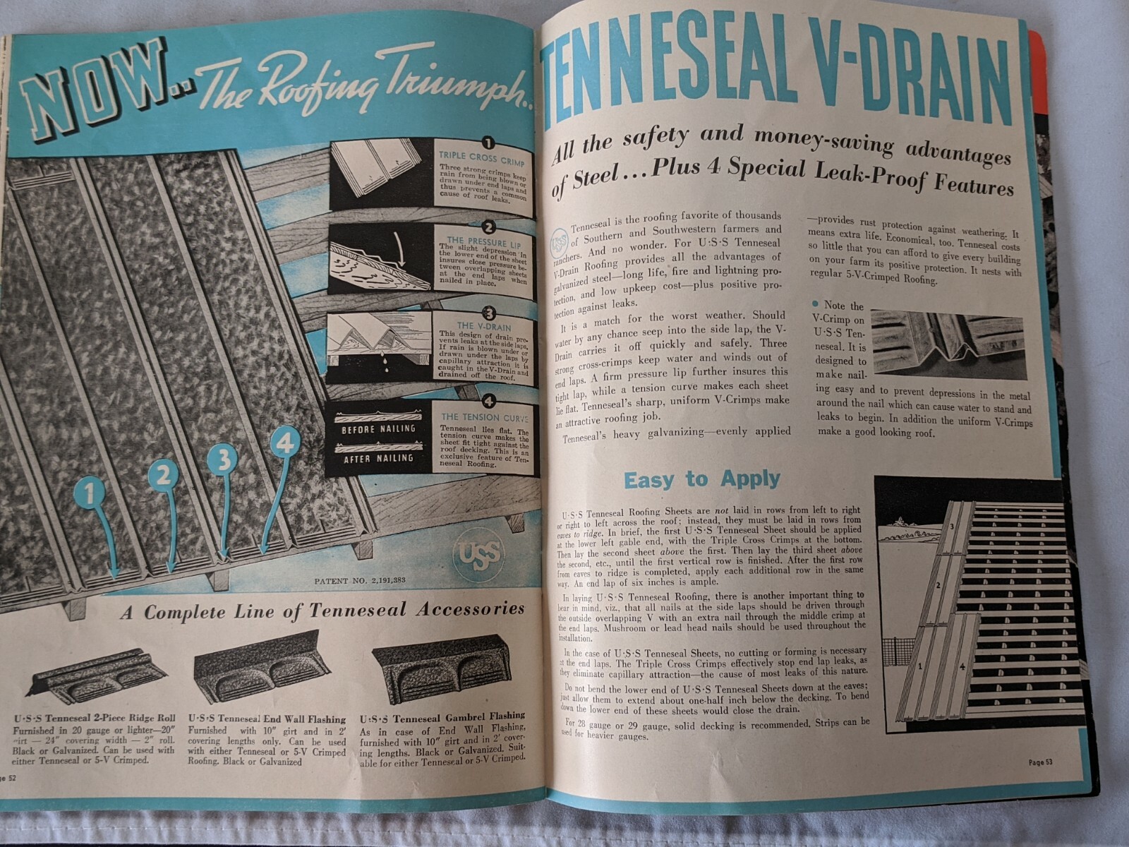 1944 USS Farmer&rsquo;s & Rancher&rsquo;s Handbook – Catalog Steel Products Fence Roof Nails