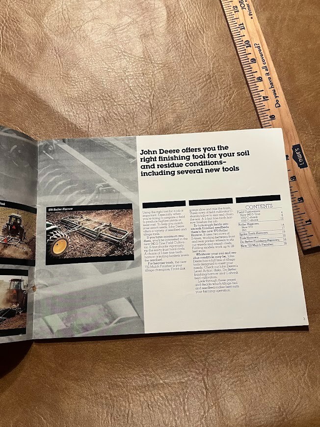 John Deere Litho USA 1983 Seedbed Tillage Equipment Brochure