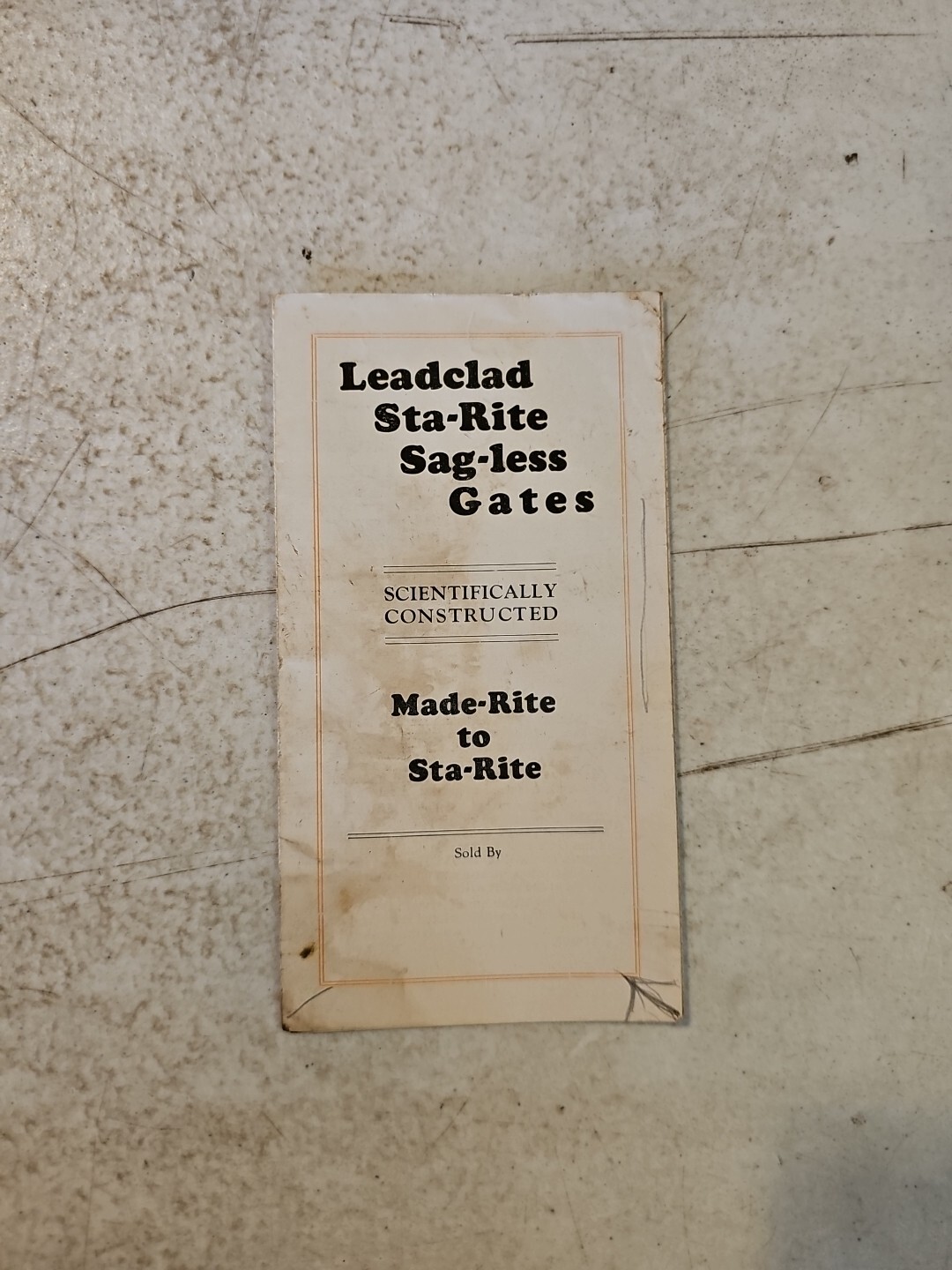 Vintage Leadclad Wire Co Sta-Rite Sag-Less Farm Gates Brochure