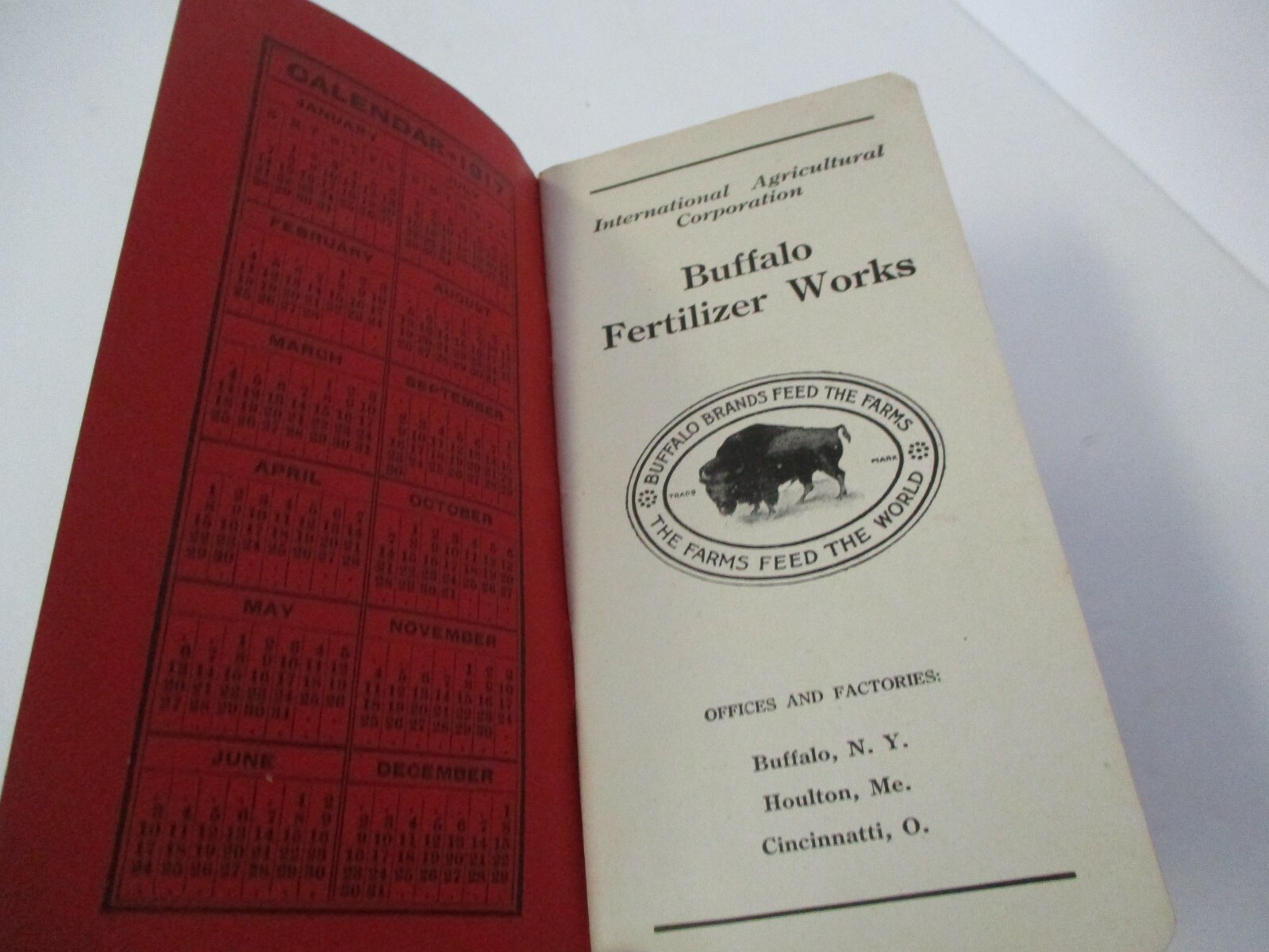 BUFFALO FERTILIZERS Advertising Memo Booklet, 1916-1917