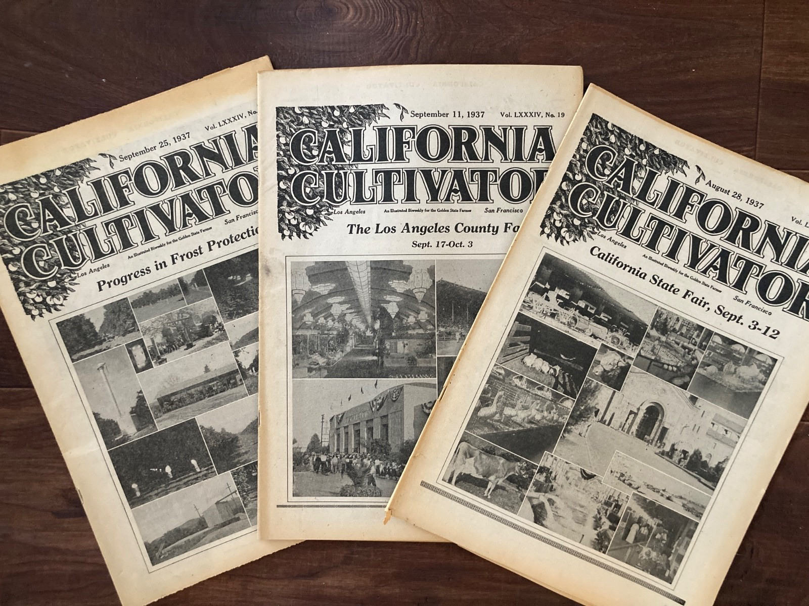 California Cultivator Agricultural Newspaper 1937 Biweekly Lot of 15 VHTF