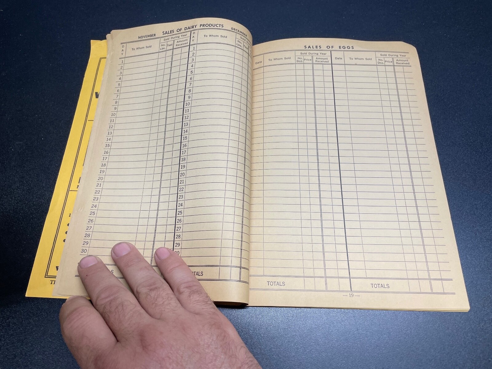 Licking County Ohio Farm Account Book & Income Tax Record 1954 Booklet Unused