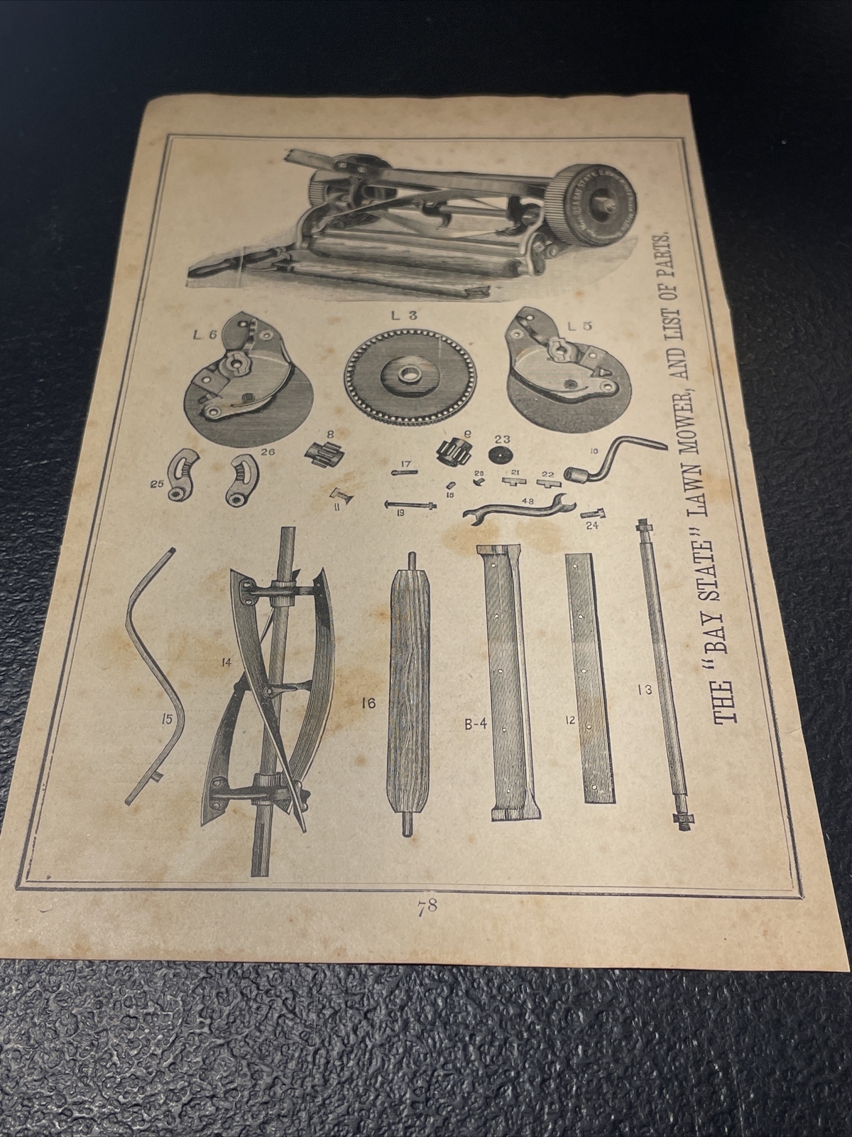 1891 Baldwin – Bay State Lawn Mower Farm Advertising – New Orleans