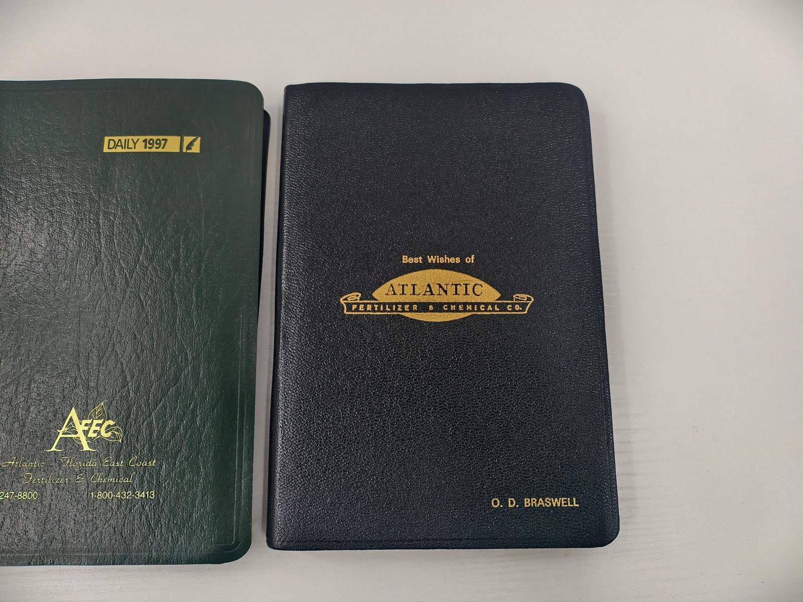 Vintage Atlantic Planner Notebooks Lot Of 3 Black Green 1982 1988 1997