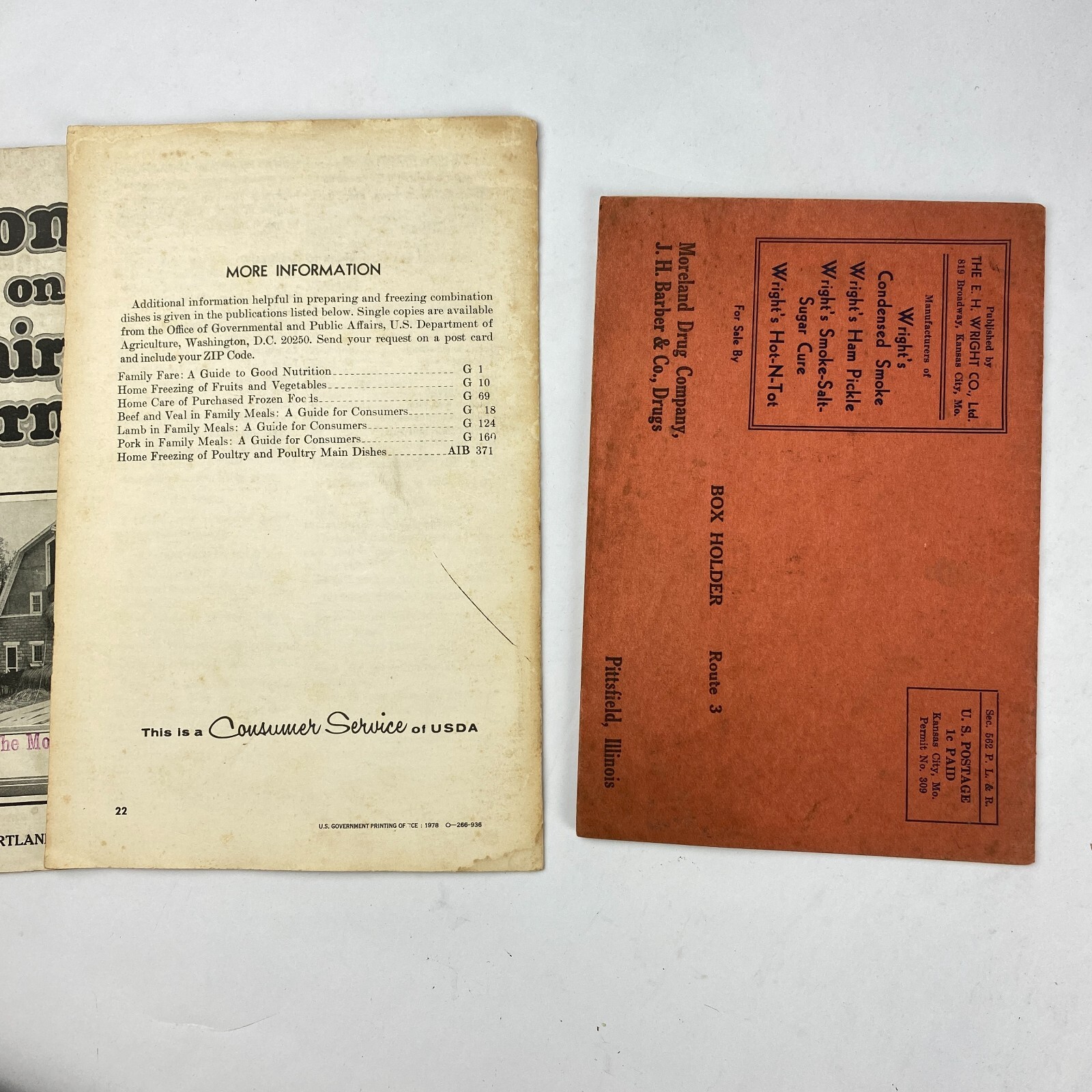 Lot 4 Farming Meat Dairy Milk Freezing Agriculture Related Booklets Vintage