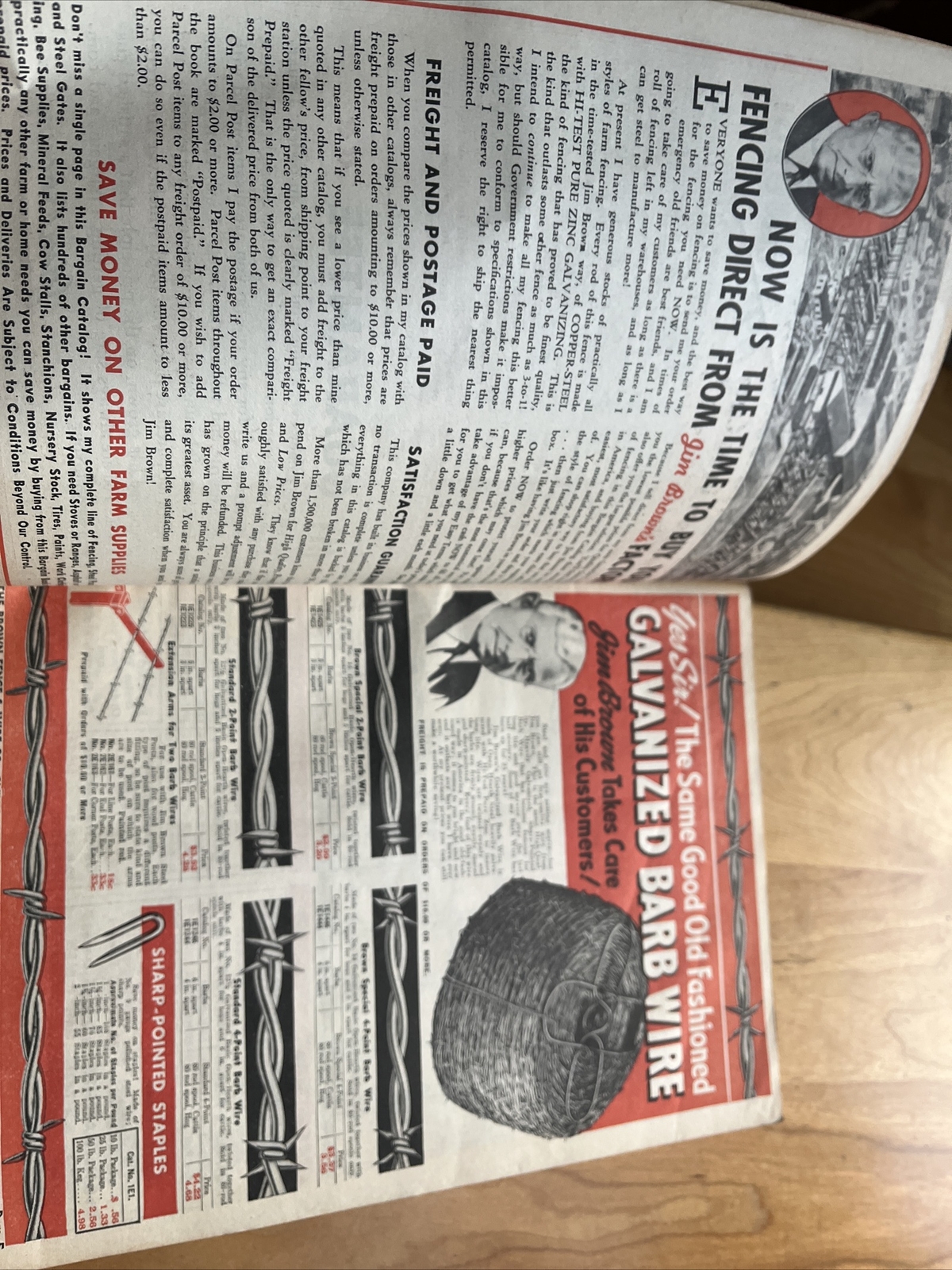 Jim Brown&rsquo;s 1942 Catalog Farm Supply & Fencing Tom Sawyer Cover
