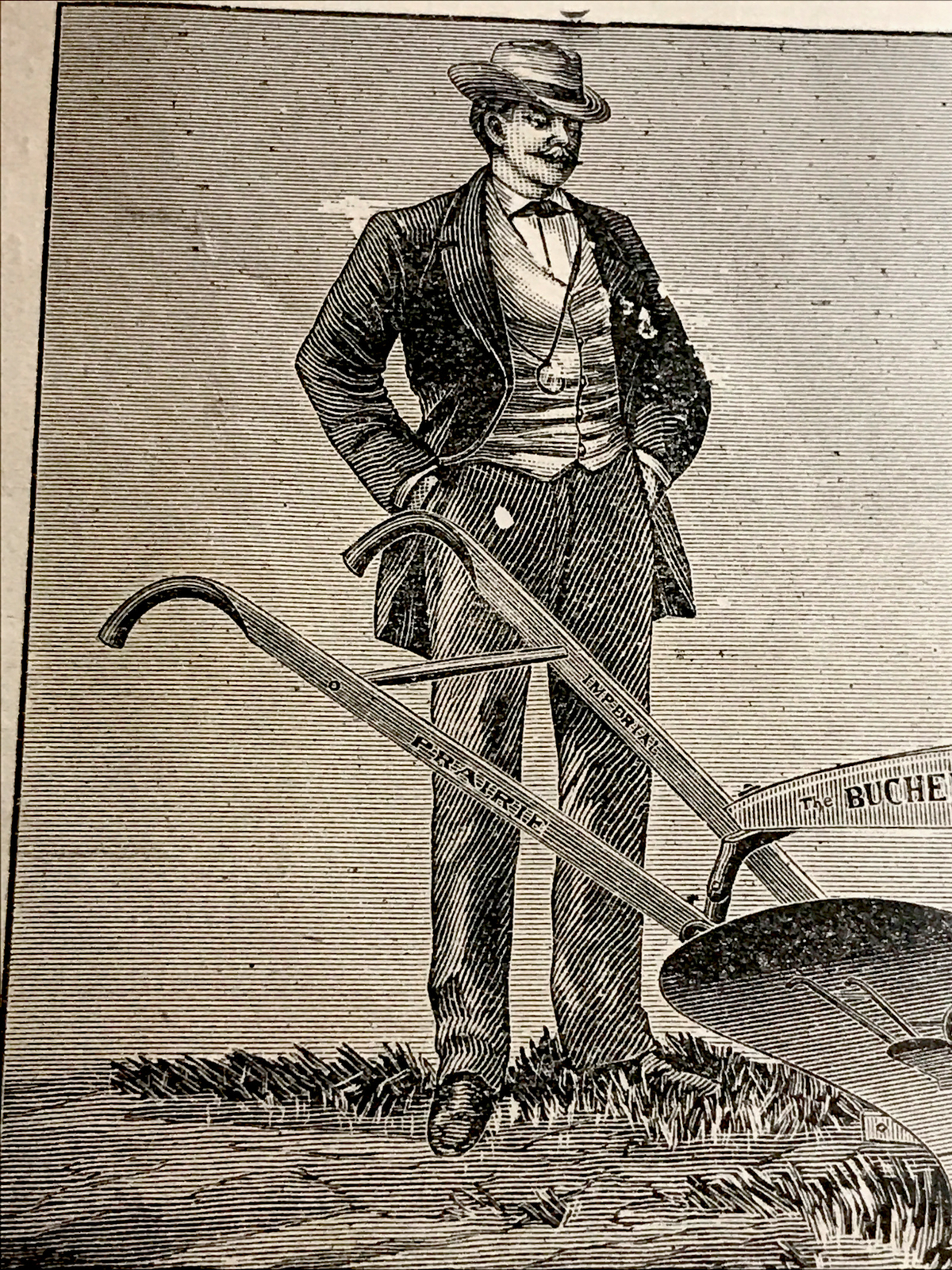 1893 Bucher & Gibbs Plow Co. Farm Engraving Advertising – Canton – Ohio