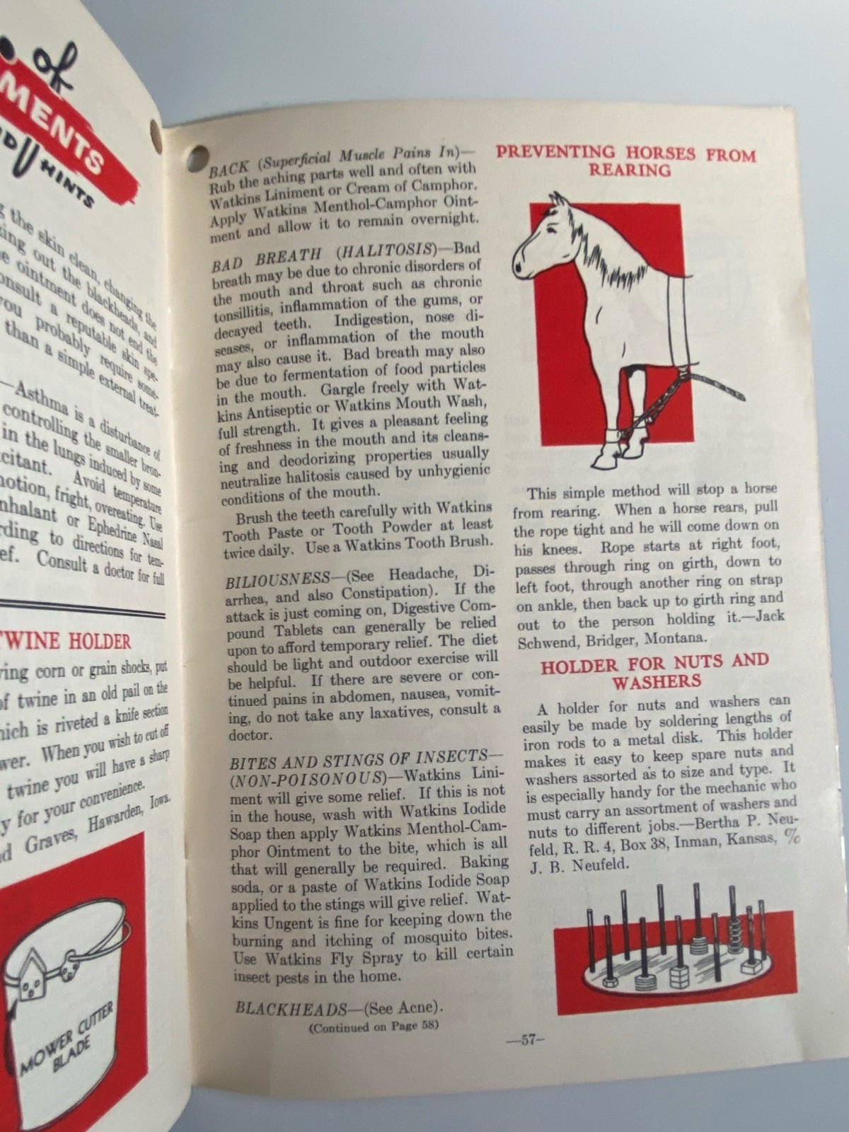 1947 Watkins Almanac Farm Hints Moon Phases Farming Techniques Planting Crops PB