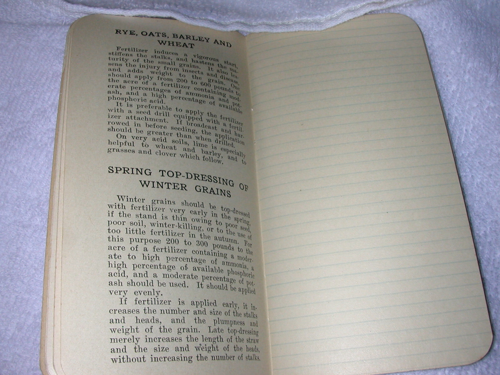 1920 Pocket Note Book Sharpless & Carpenter Fertilizers of E.R. Kloos, Agt.