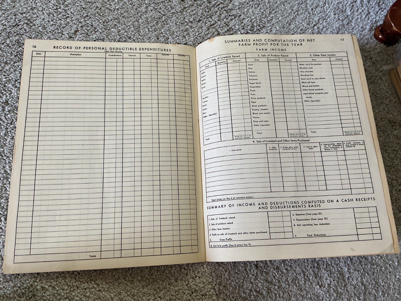 Vtg. Farm Acct. Record Book Valley Maid Dairy Products, Le Sueur, Minnesota