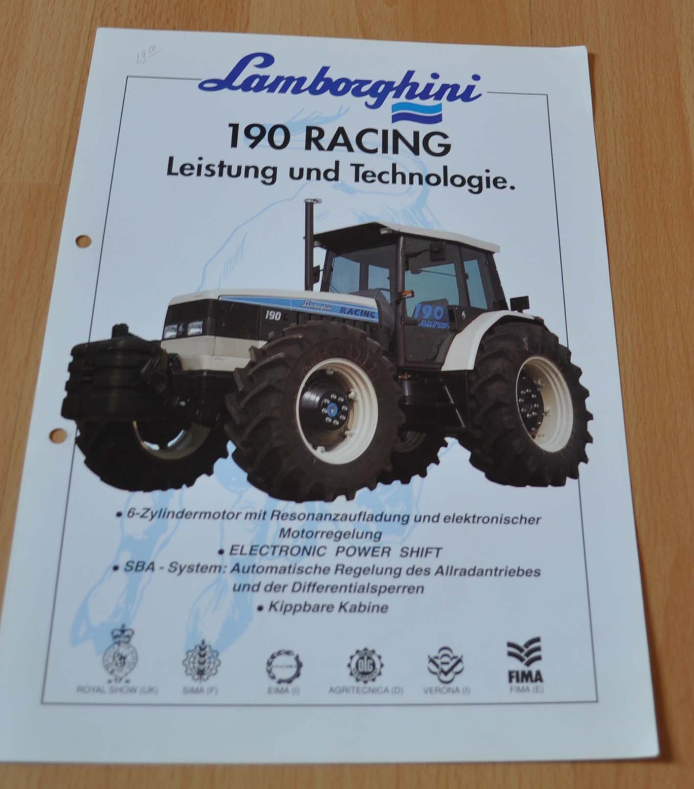 Lamborghini 190 Tractor Agriculture Brochure Prospekt Opuscolo
