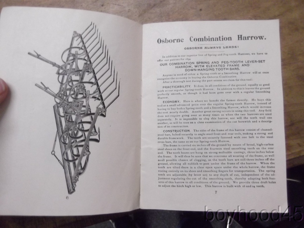 D.M. Osborne & Co., Auburn, NY–FARM IMPLEMENTS, RAKE & HARROW CATALOGUE-Ca 1890