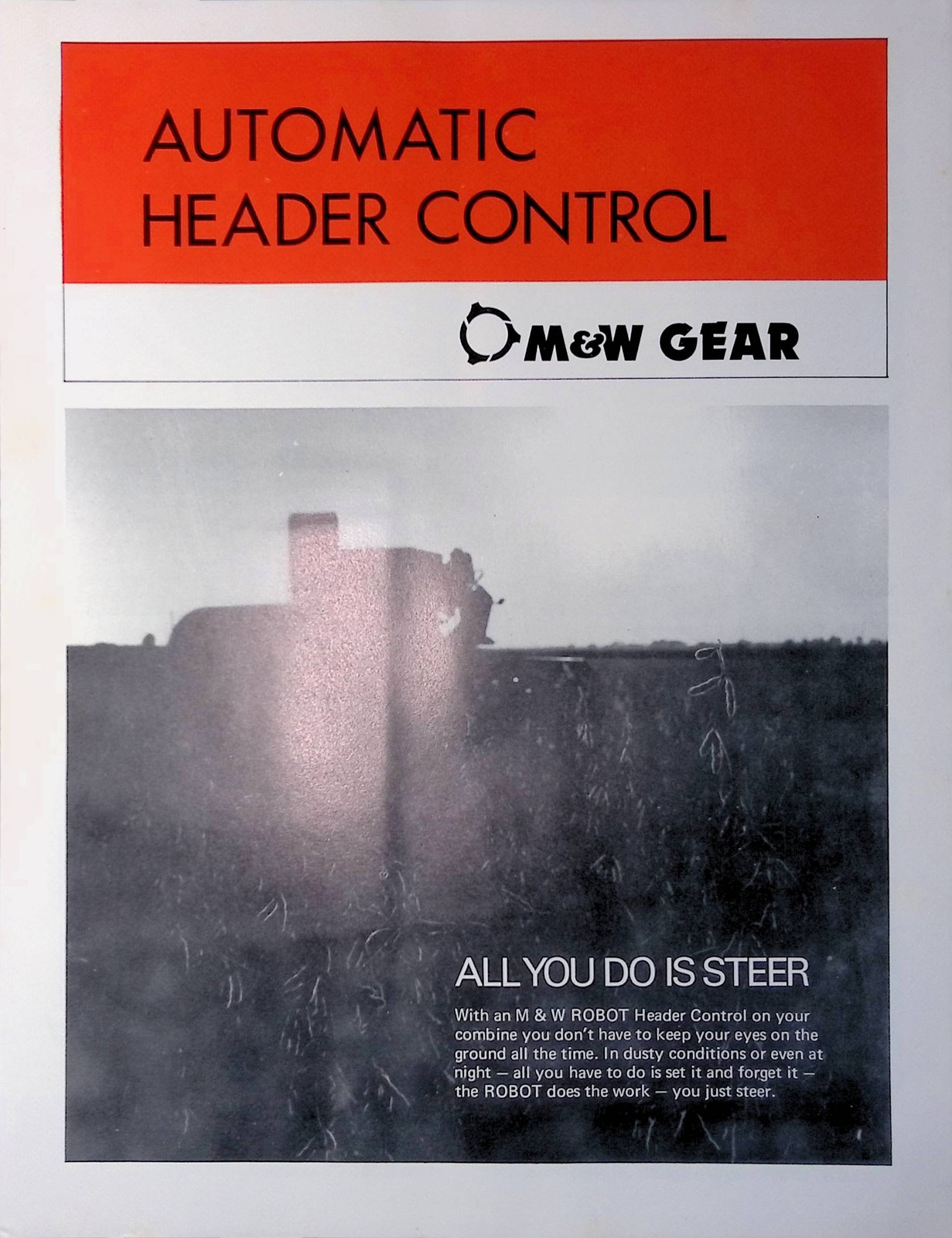 Vintage Farm Machinery Sales Brochure Farm Equipment Brochure M&W Gear Control