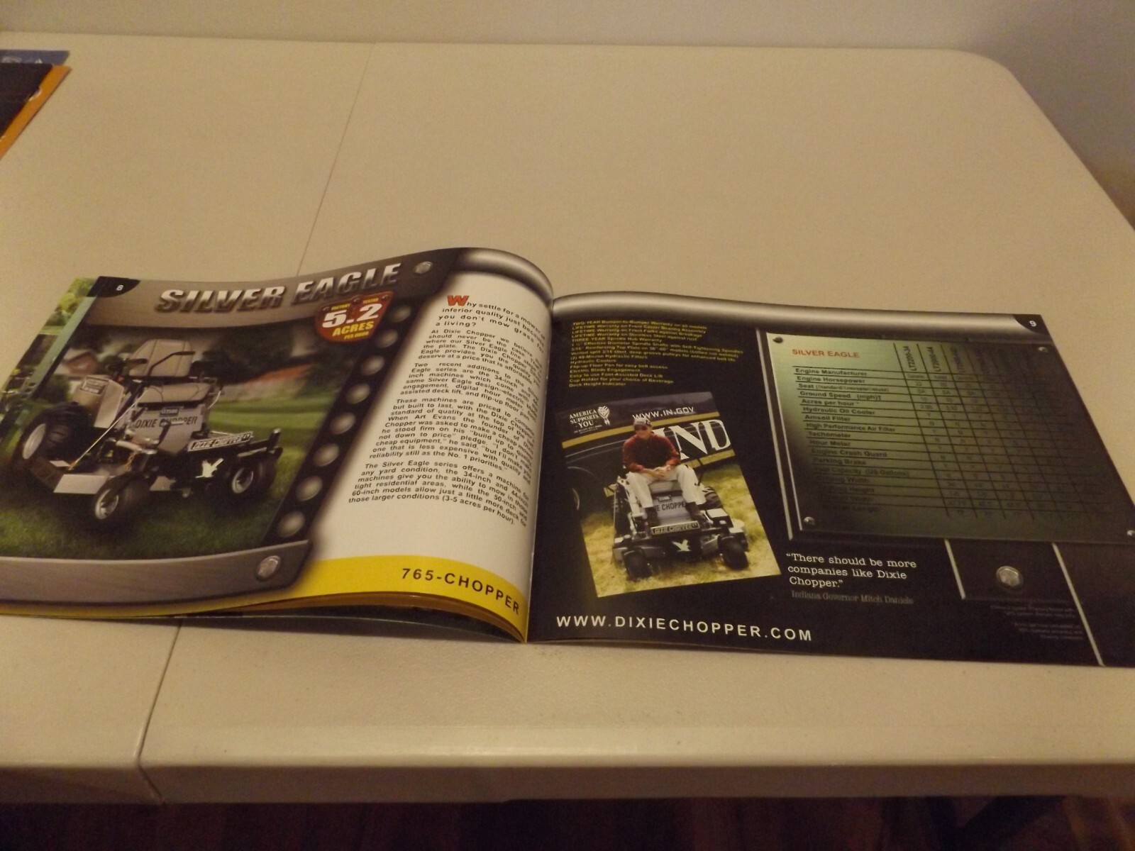 DIXIE CHOPPER 2006 CATALOG-THE WORLDS FASTEST LAWN MOWER, LIT # 8/2005