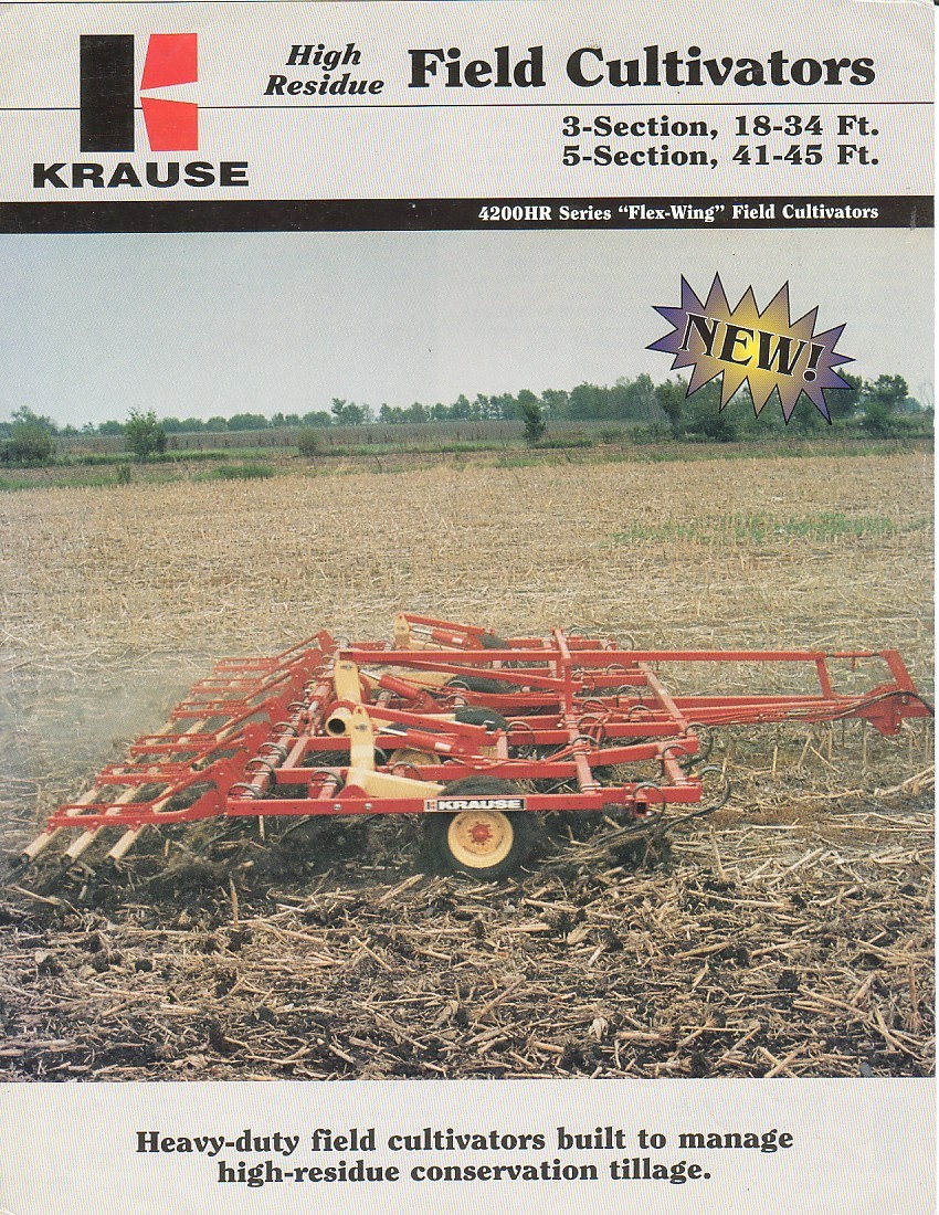 Farm Implement Brochure – Krause – 4200HR – Field Cultivator – 2 items (F2440)
