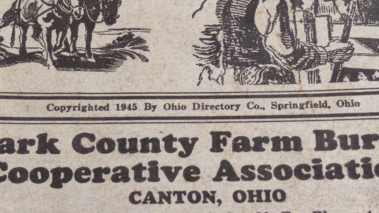 Lot 2 VTG Farm Account Book & Tax Record Springfield Oh Advertising 1940 & 45