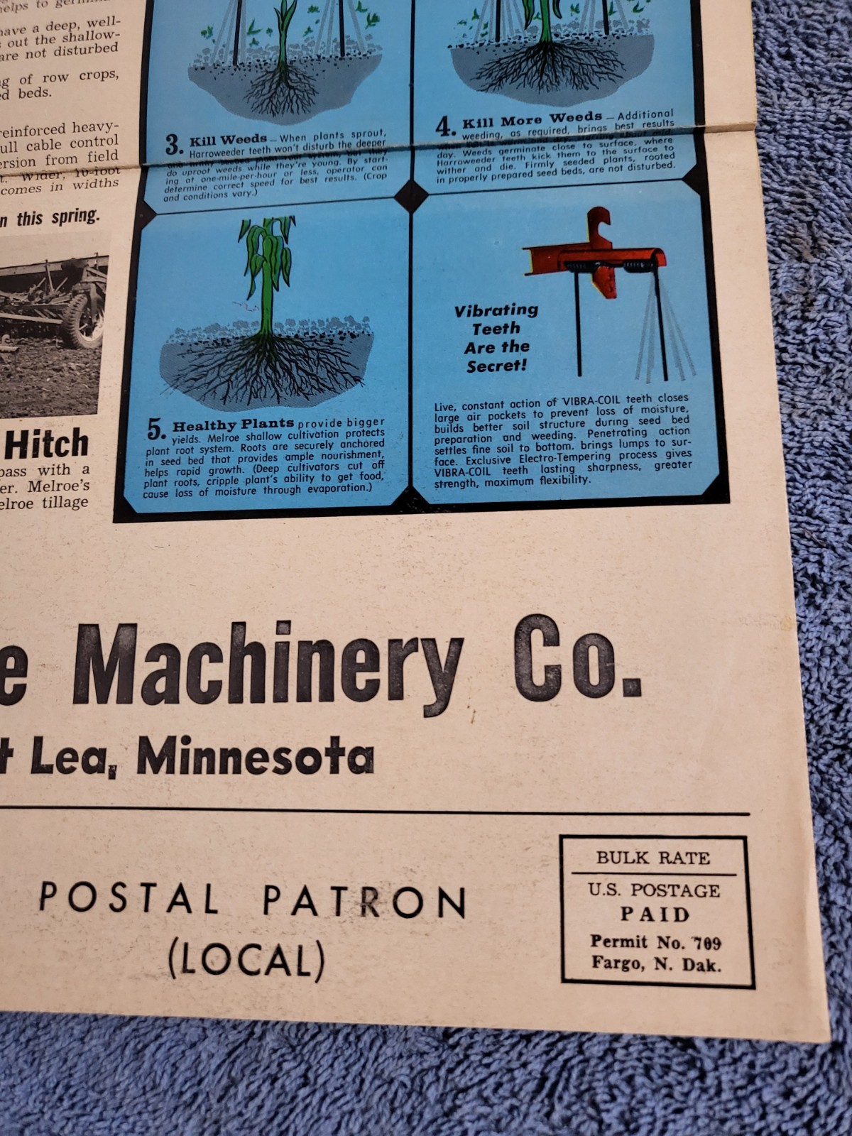 1971 Vtg. Flyer MELROE Farm REPORTER Bill Kepple Machinary Co. Albert Lea, MN.