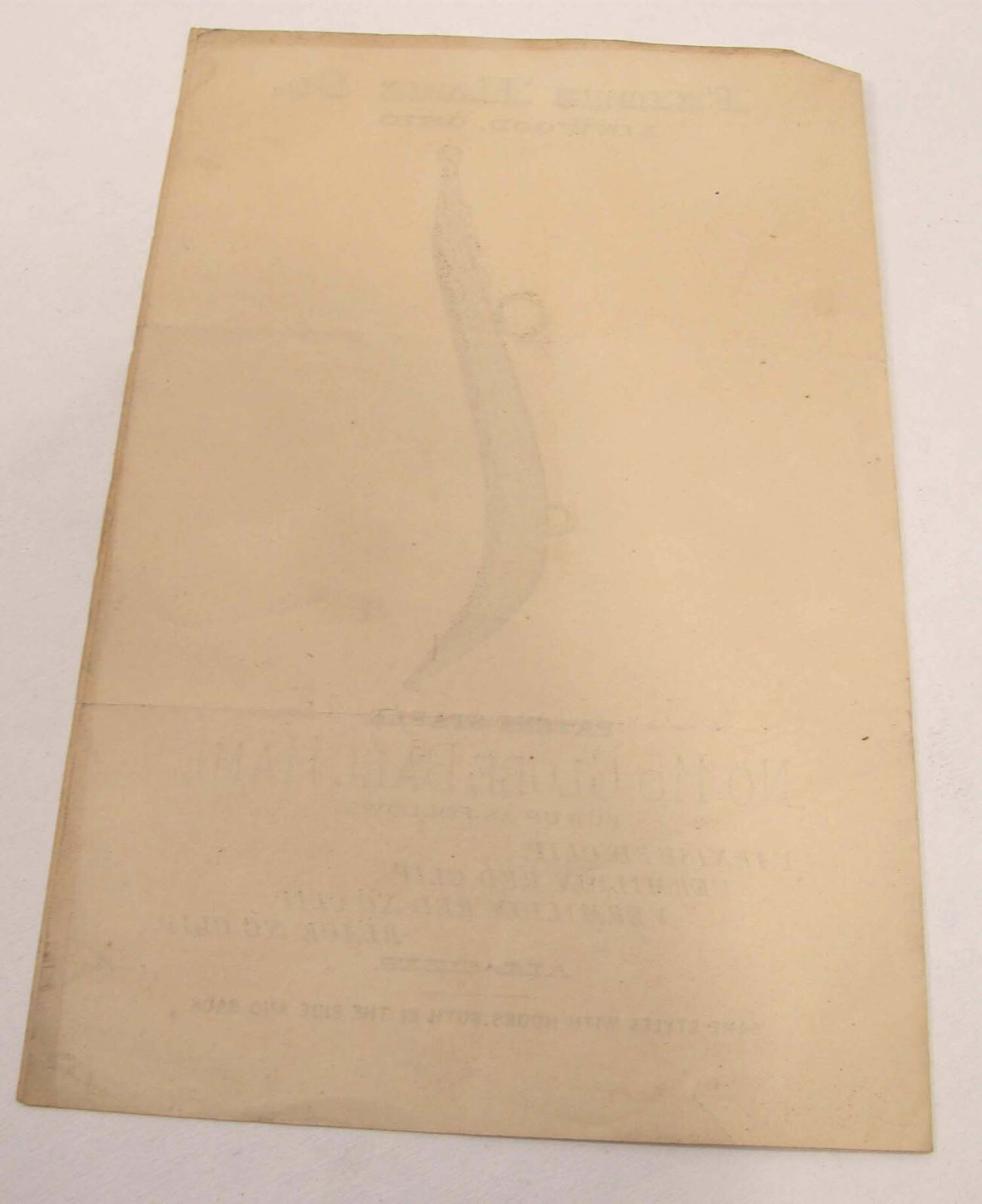 ANTIQUE c1870 BROCHURE FERRIS HAME CO LINWOOD OHIO HAMILTON COUNTY HORSE COLLAR