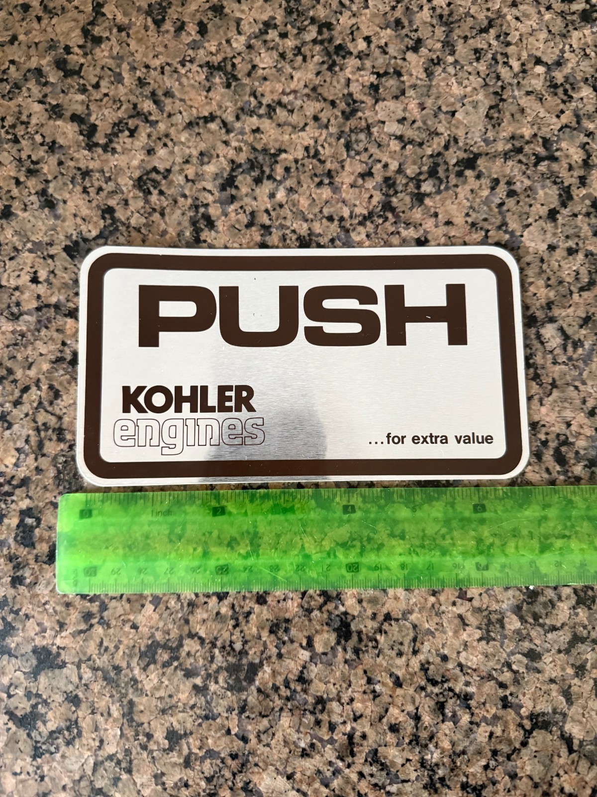VINTAGE STICKER COLLECTION KOHLER ENGINES DEALER DOOR STICKER 70S-80S