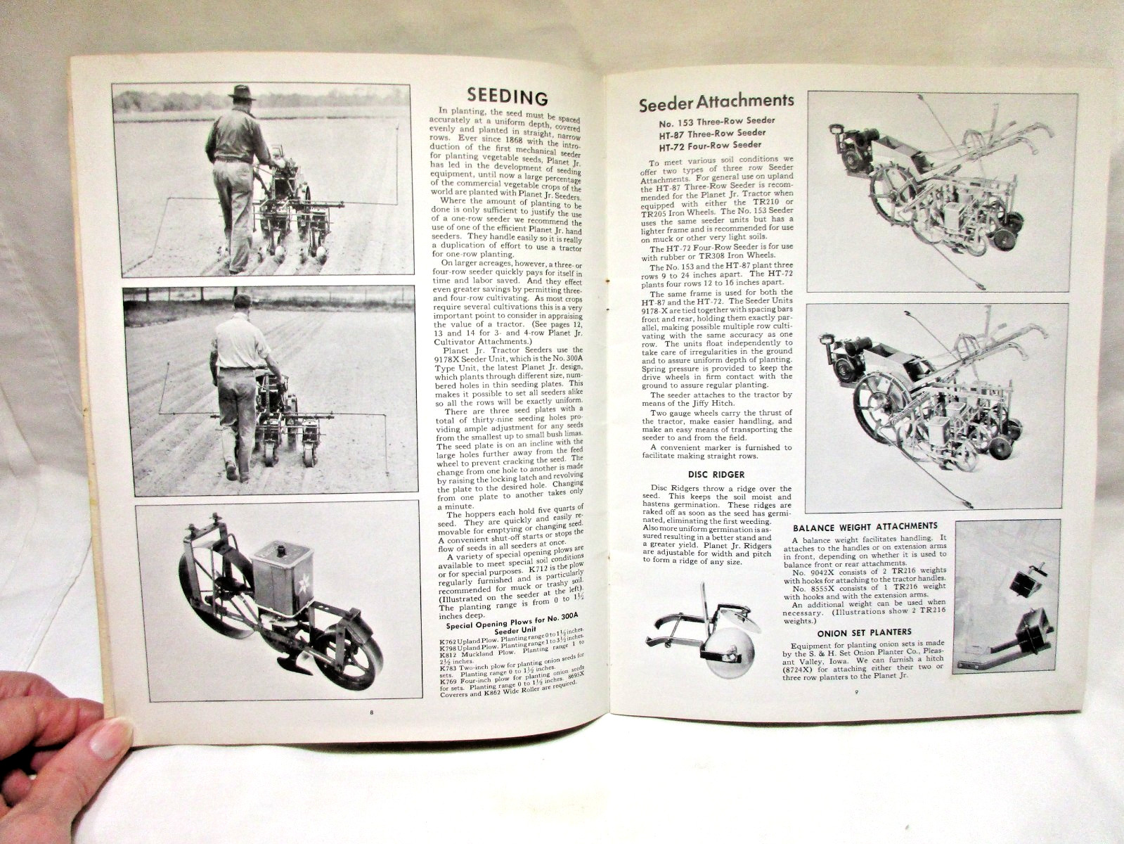 1947 PLANET JR. Garden Tractors Catalog #16 and Price List! S.L. Allen & Co.,Inc