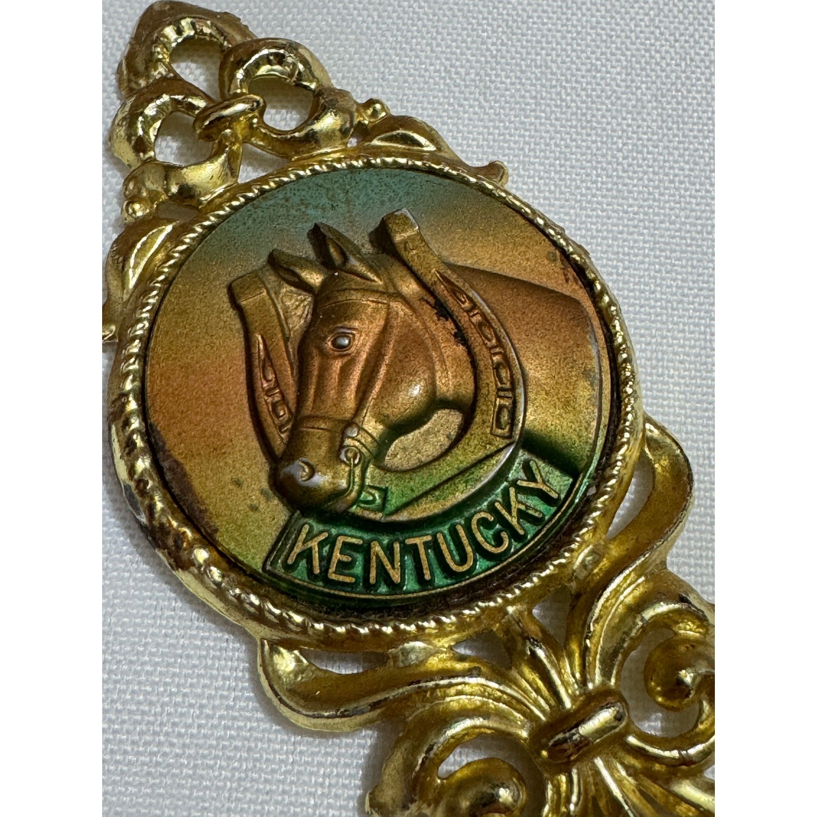 VTG KENTUCKY Key Shaped Wall Thermometer Souvenir Wood 6&prime;