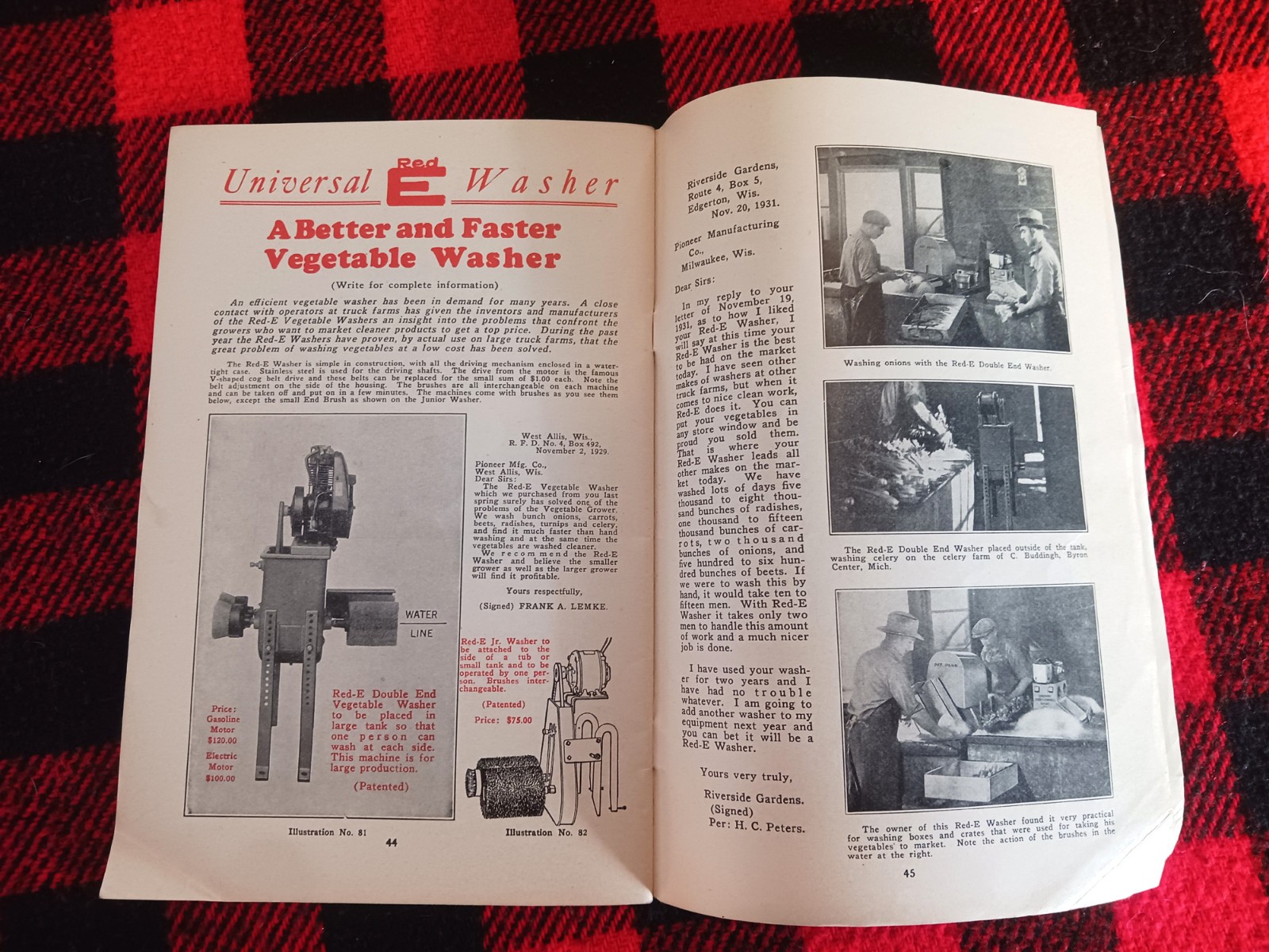 1932 Red-E Garden Tractor Catalog Farm Cultivator Page Brochure