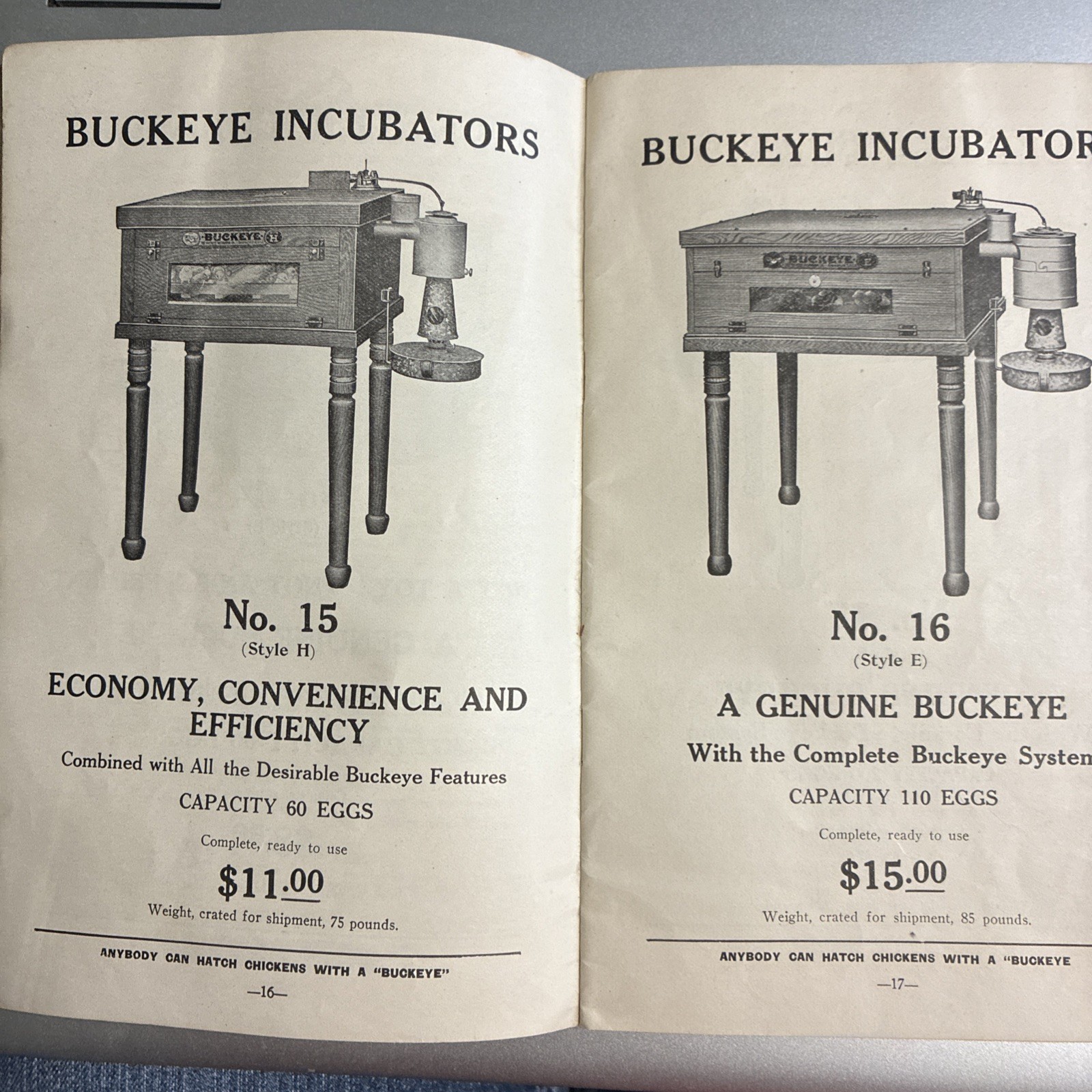 1916-1917 Buckeye standard Incubators Salesman Booklet