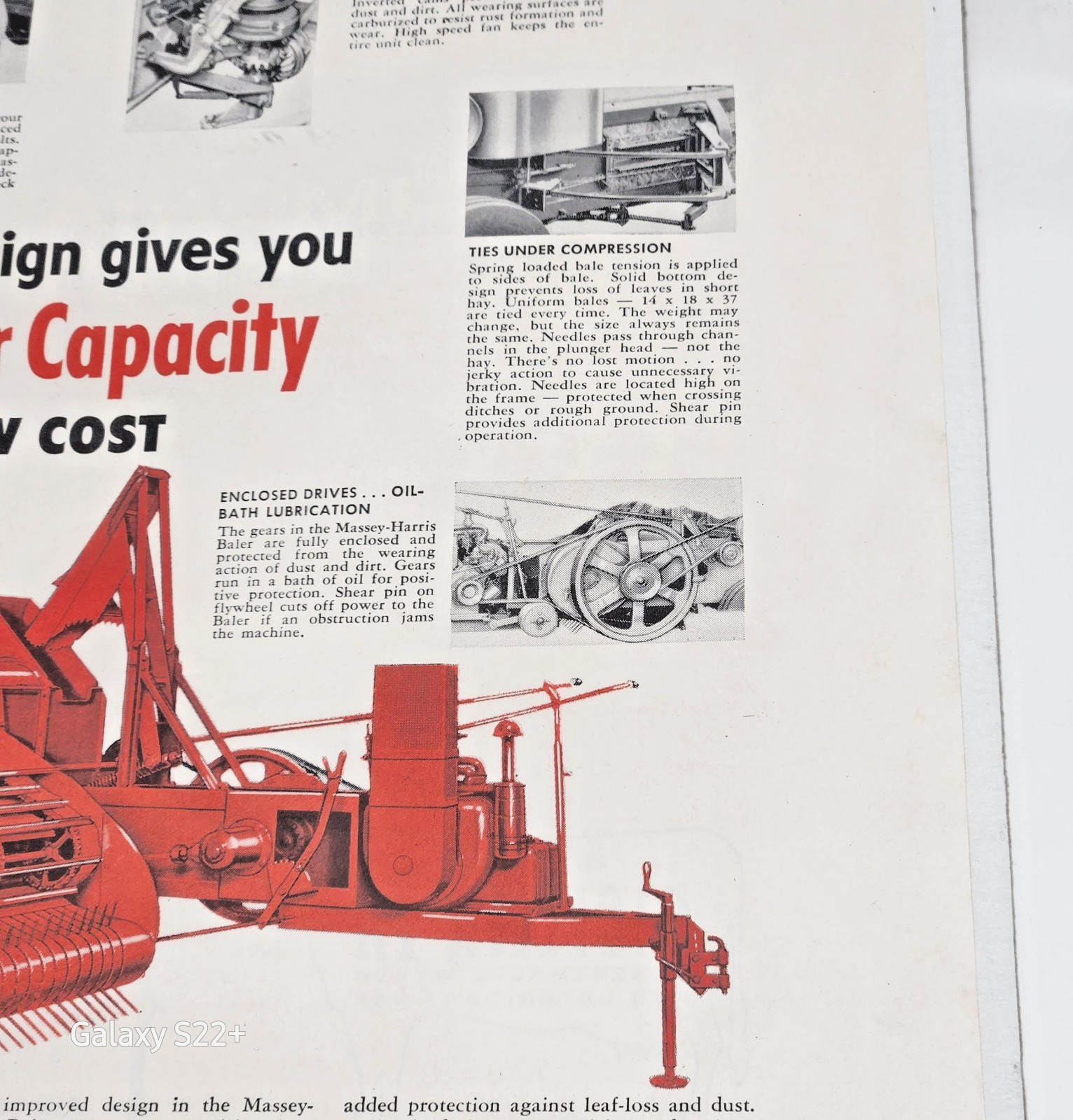 Massey-Harris Automatic Slicer Hay Baler 1953 Original Print Ad 12-3/4 X 9-1/2